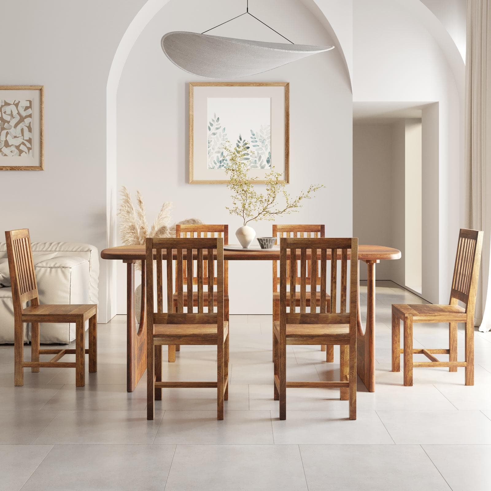 Tavolo da pranzo 200x100 cm in legno di acacia miele - Hugel