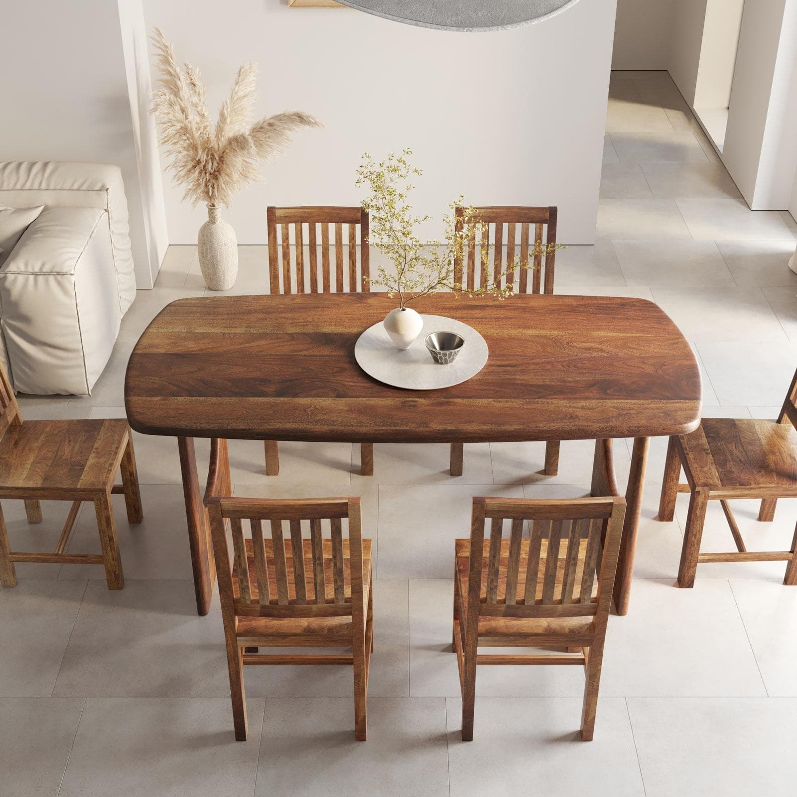 Tavolo da pranzo 200x100 cm in legno di acacia miele - Hugel