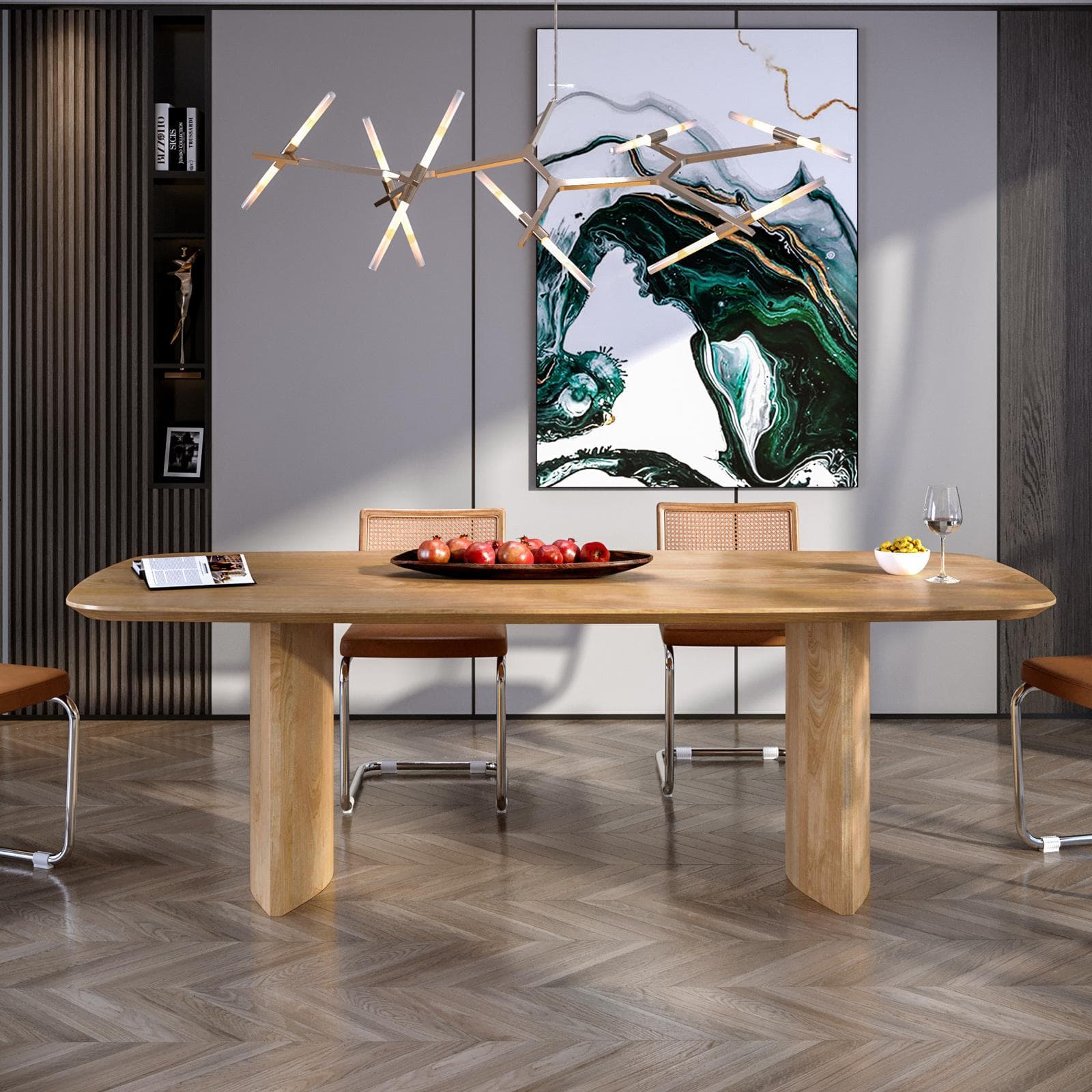 Tavolo da pranzo 240x100 cm effetto rovere chiaro - Atwood