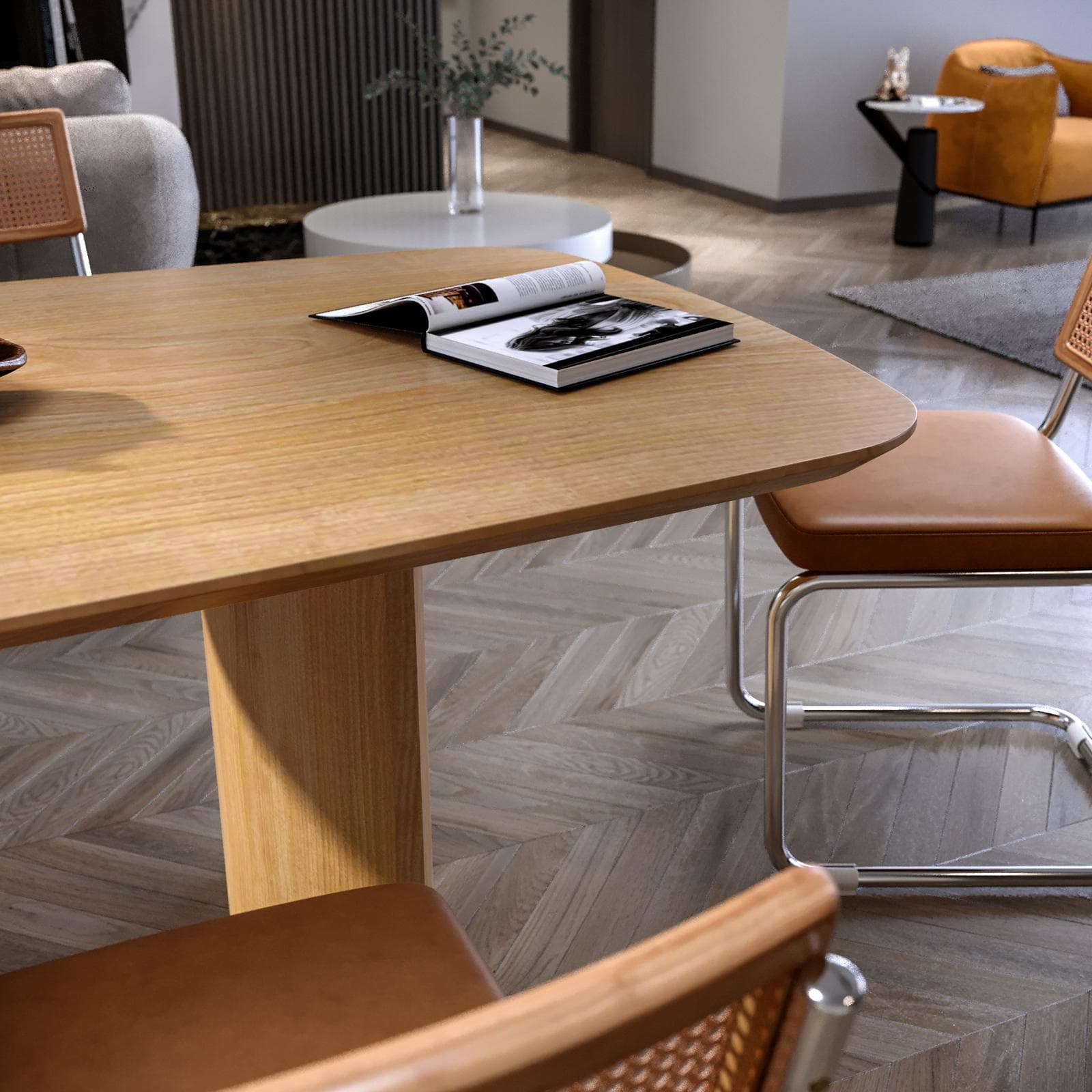 Tavolo da pranzo 240x100 cm effetto rovere chiaro - Atwood