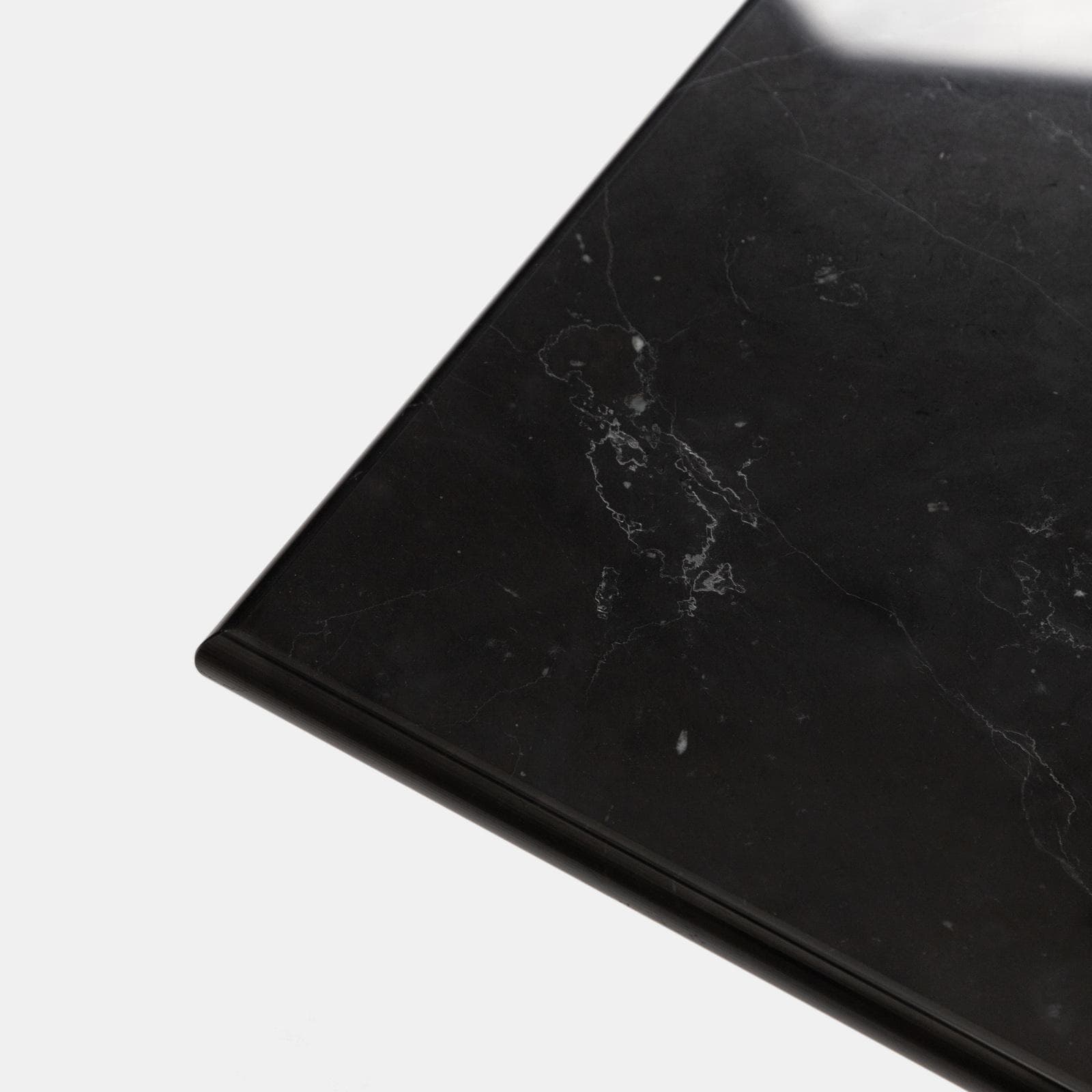 Tavolo da giardino 60x60 cm in metallo nero con top in marmo - Raspin
