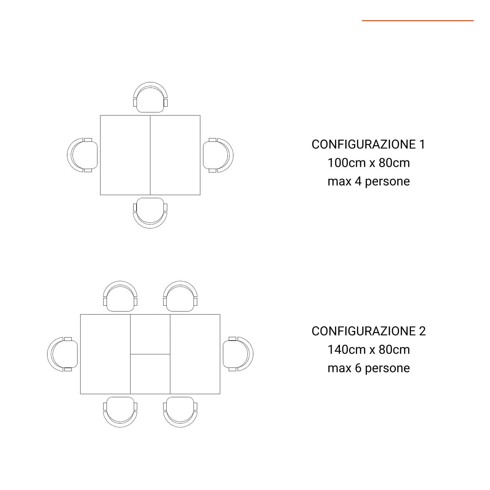 Tavolo da pranzo allungabile 100-140 x 80 in legno nero - Marten