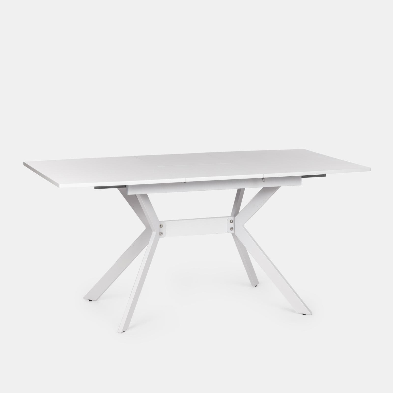 Tavolo da pranzo allungabile 120-160 x 80 cm in legno bianco - Nelson