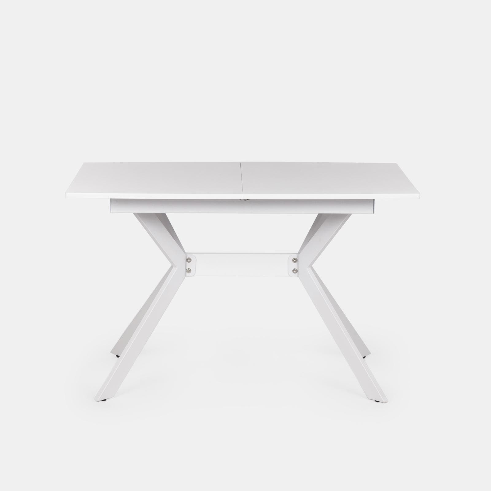 Tavolo da pranzo allungabile 120-160 x 80 cm in legno bianco - Nelson