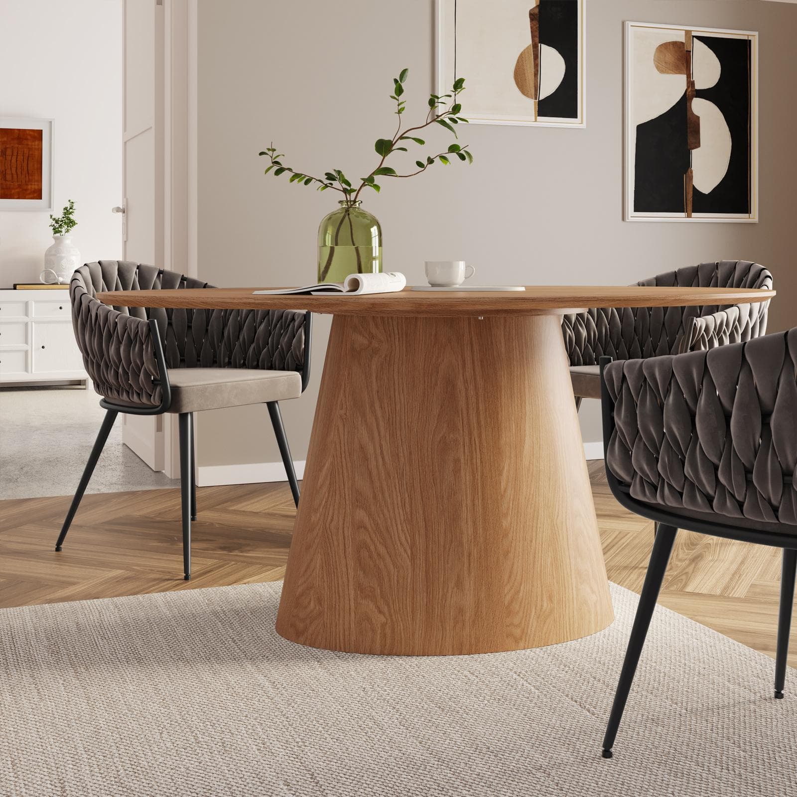 Tavolo ovale 160x90 cm in legno rovere - Gourmel