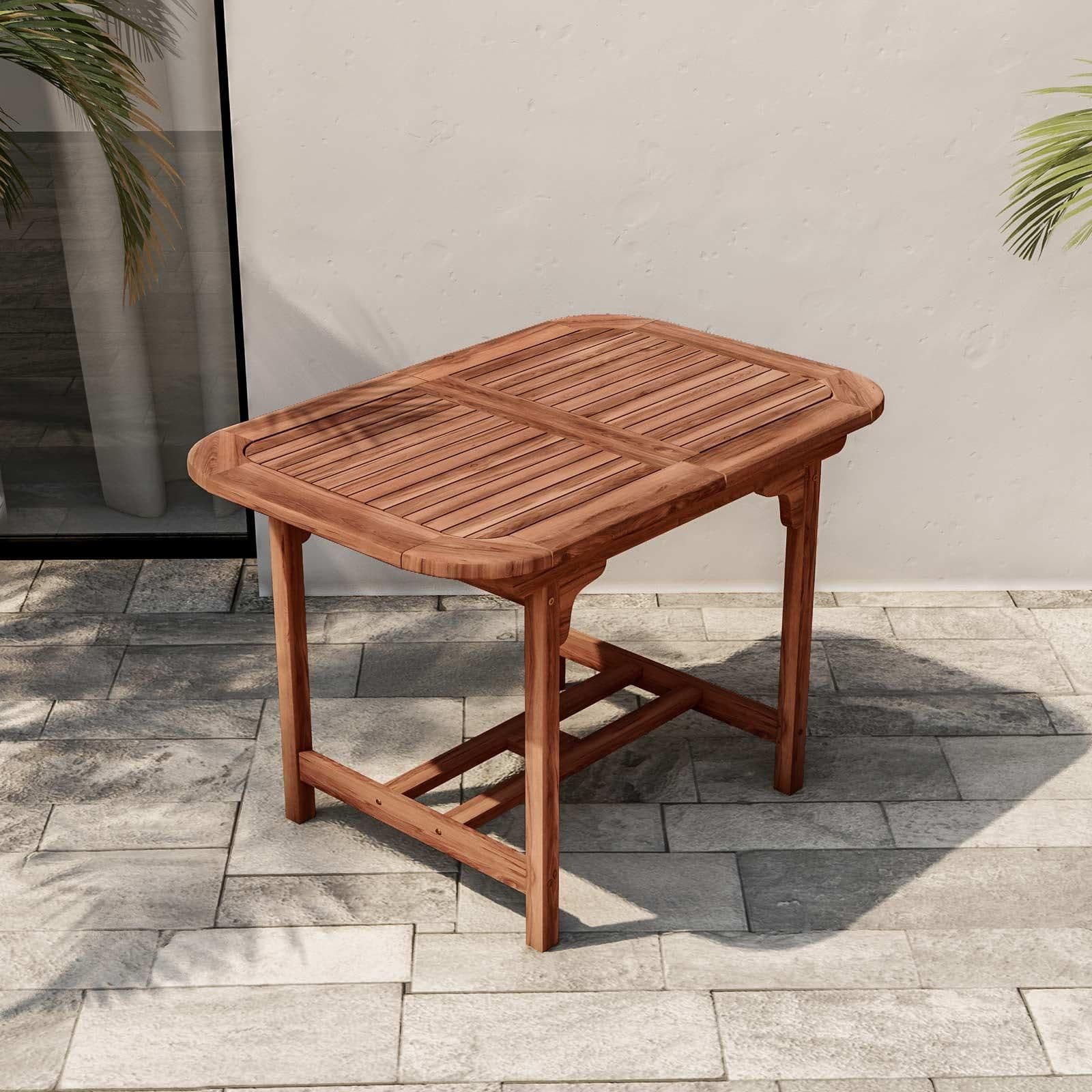 Tavolo ovale allungabile 120/160x80 cm in legno di acacia - Paja