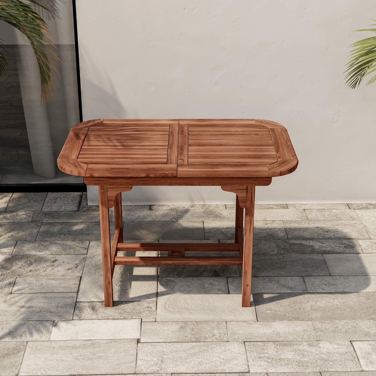 Tavolo ovale allungabile 120/160x80 cm in legno di acacia - Paja