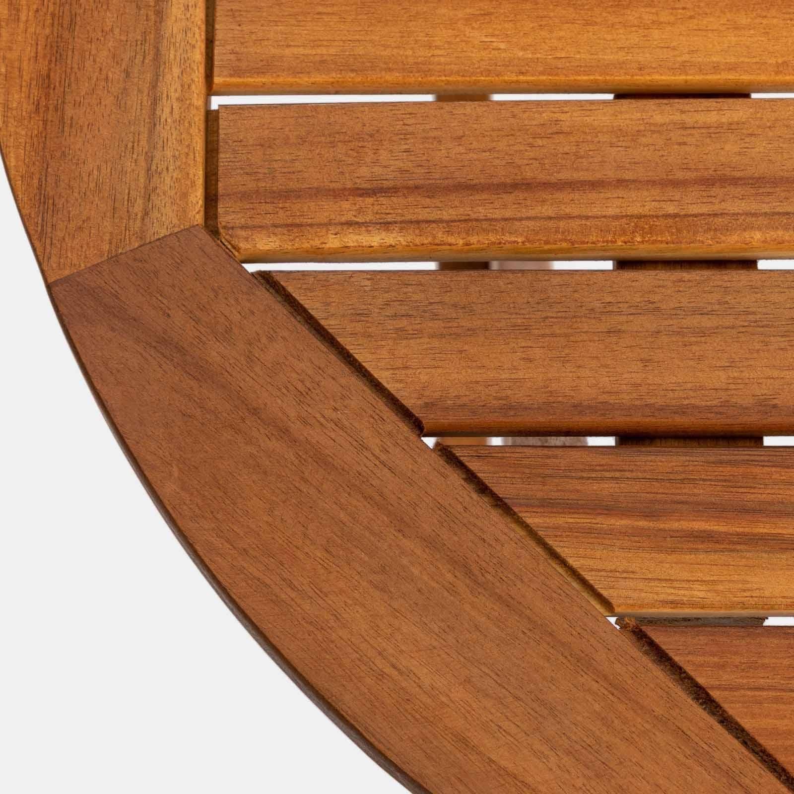 Tavolo pieghevole rotondo 60 cm in legno di acacia - Paja