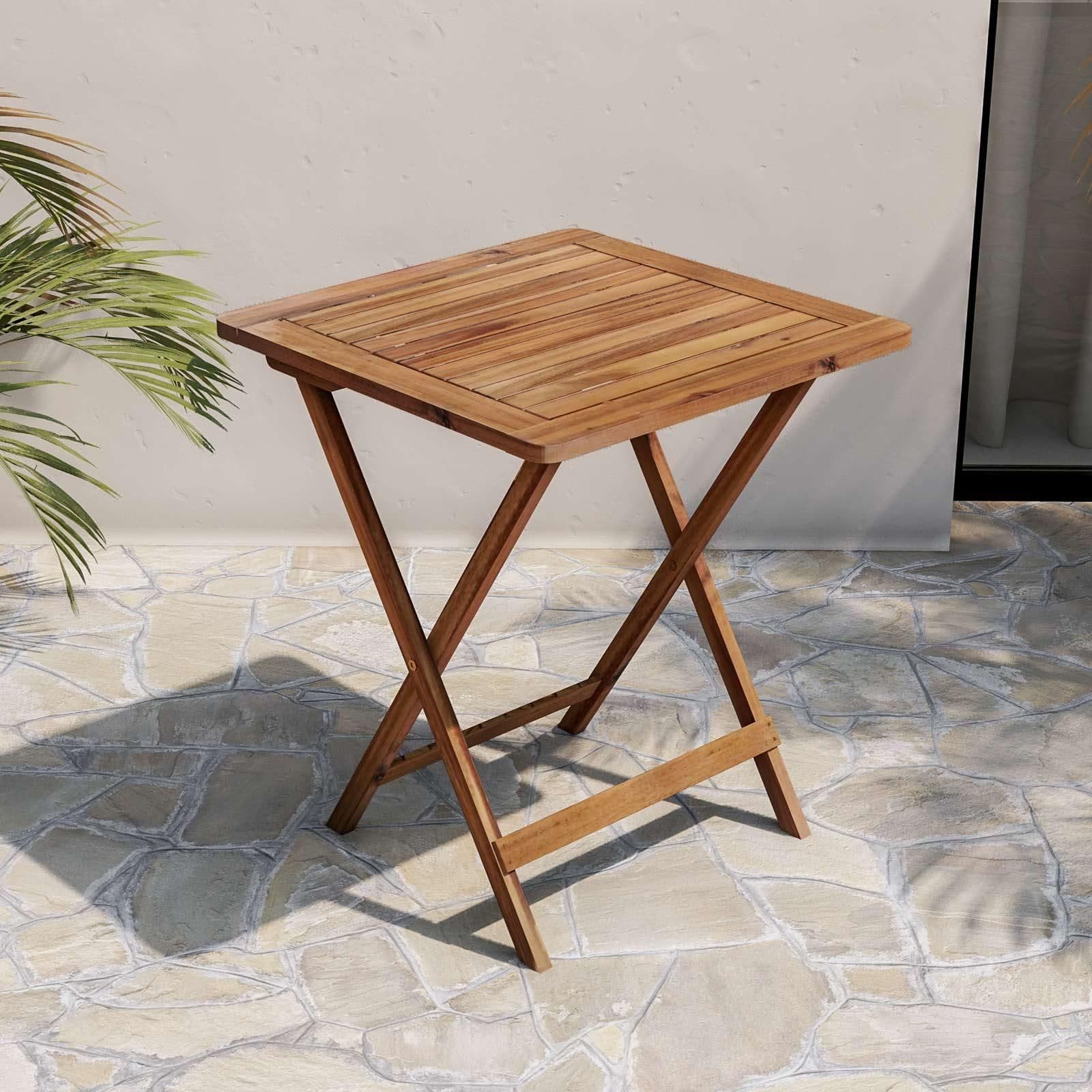 Tavolo da pranzo pieghevole 60x60 cm in legno d'acacia - Paja