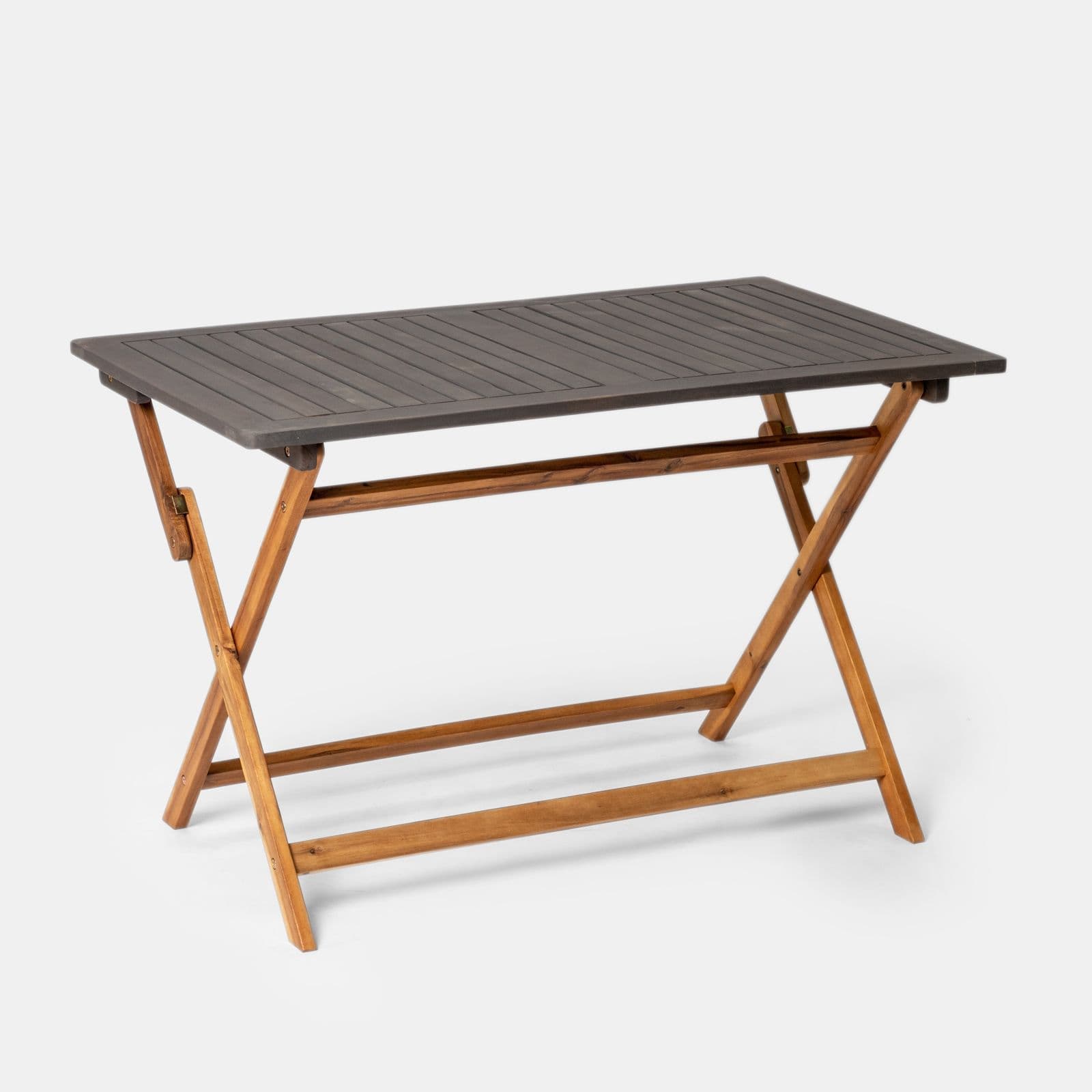 Tavolo da pranzo pieghevole in legno massello di acacia 118x70 cm - Nauru