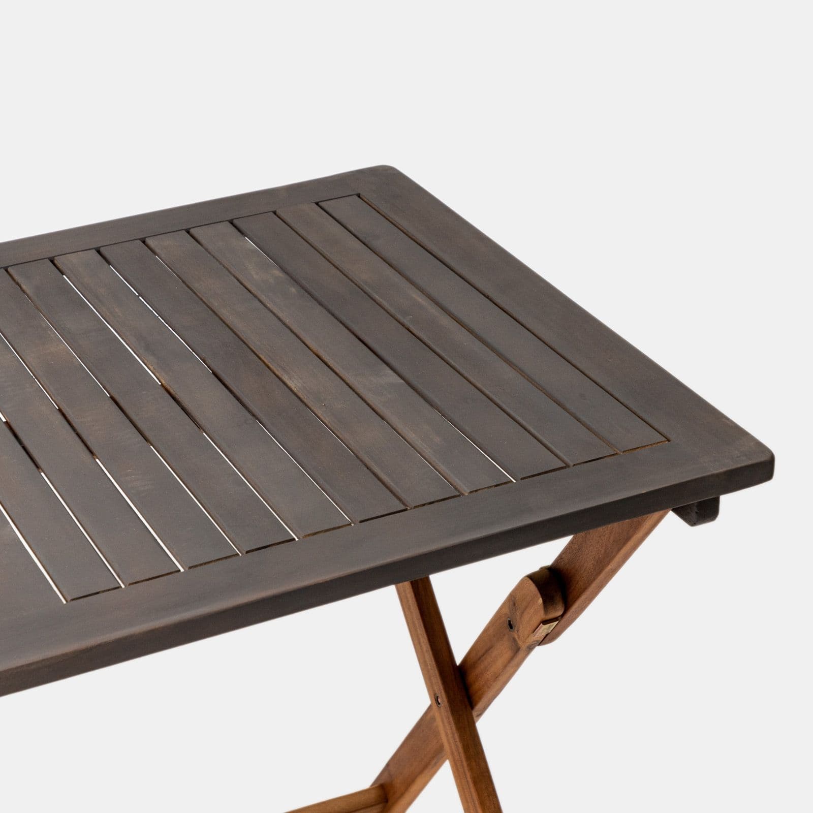 Tavolo da pranzo pieghevole in legno massello di acacia 118x70 cm - Nauru