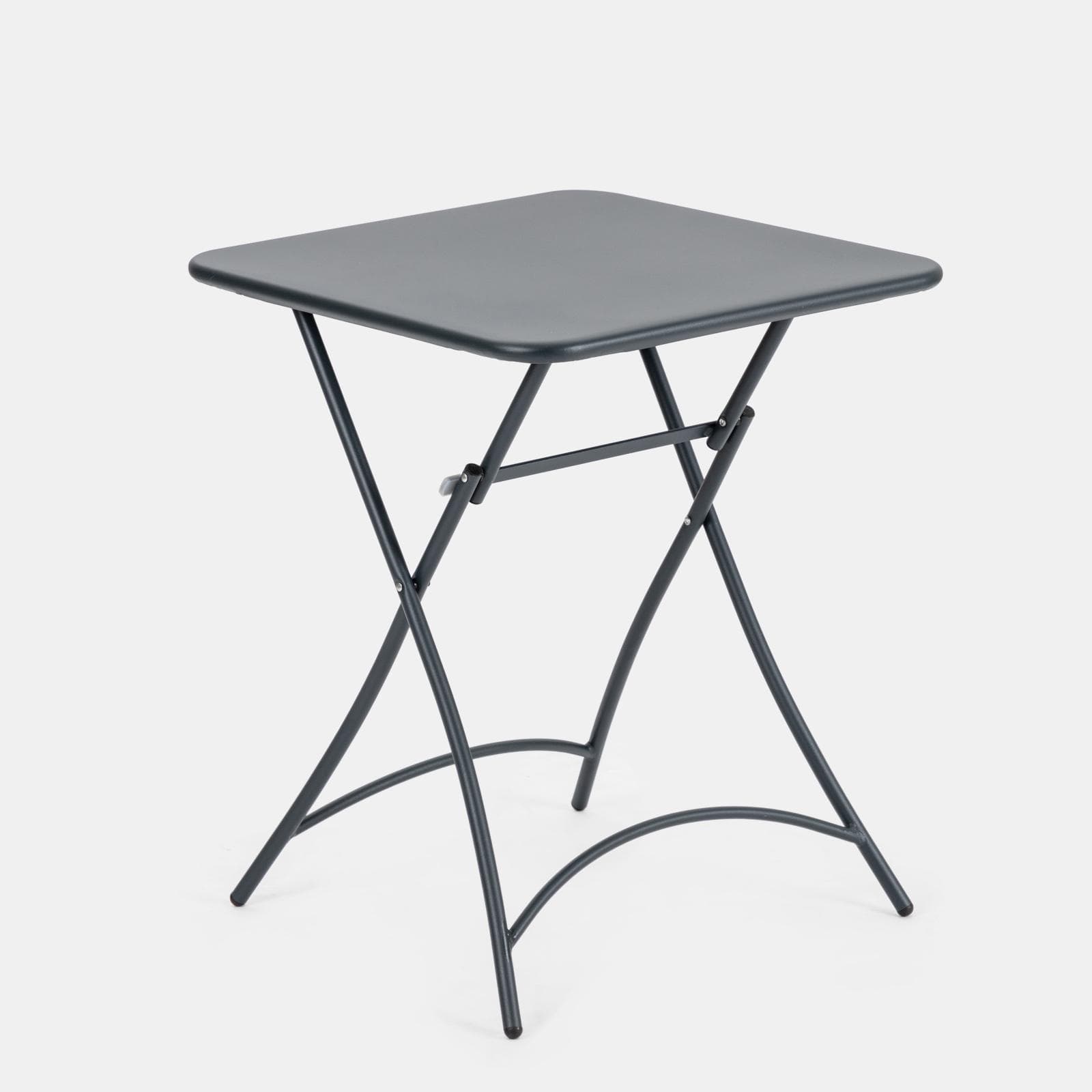Tavolo da esterno pieghevole 60x60 cm in acciaio blu notte - Faber