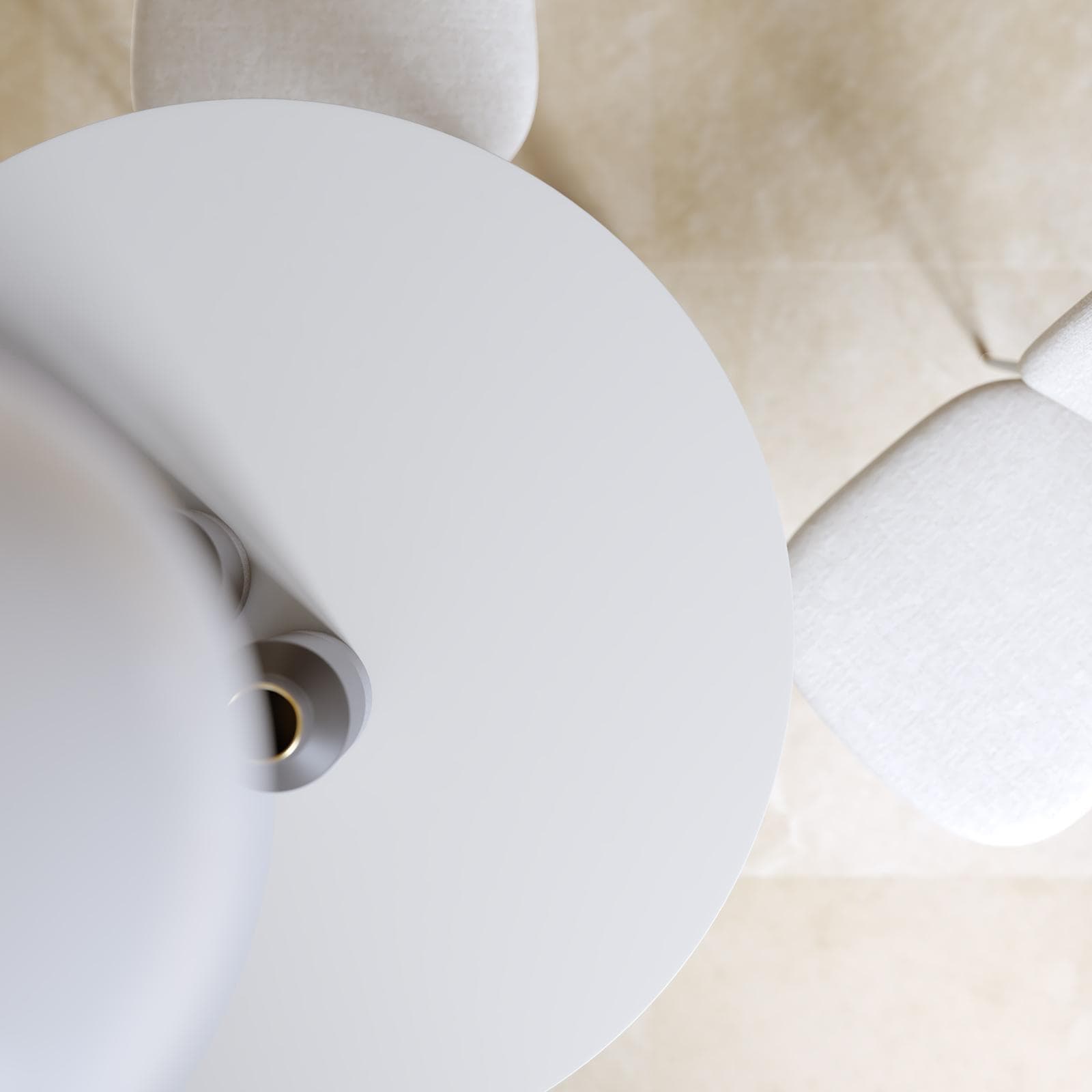 Tavolo rotondo 90 cm in legno bianco - Belno
