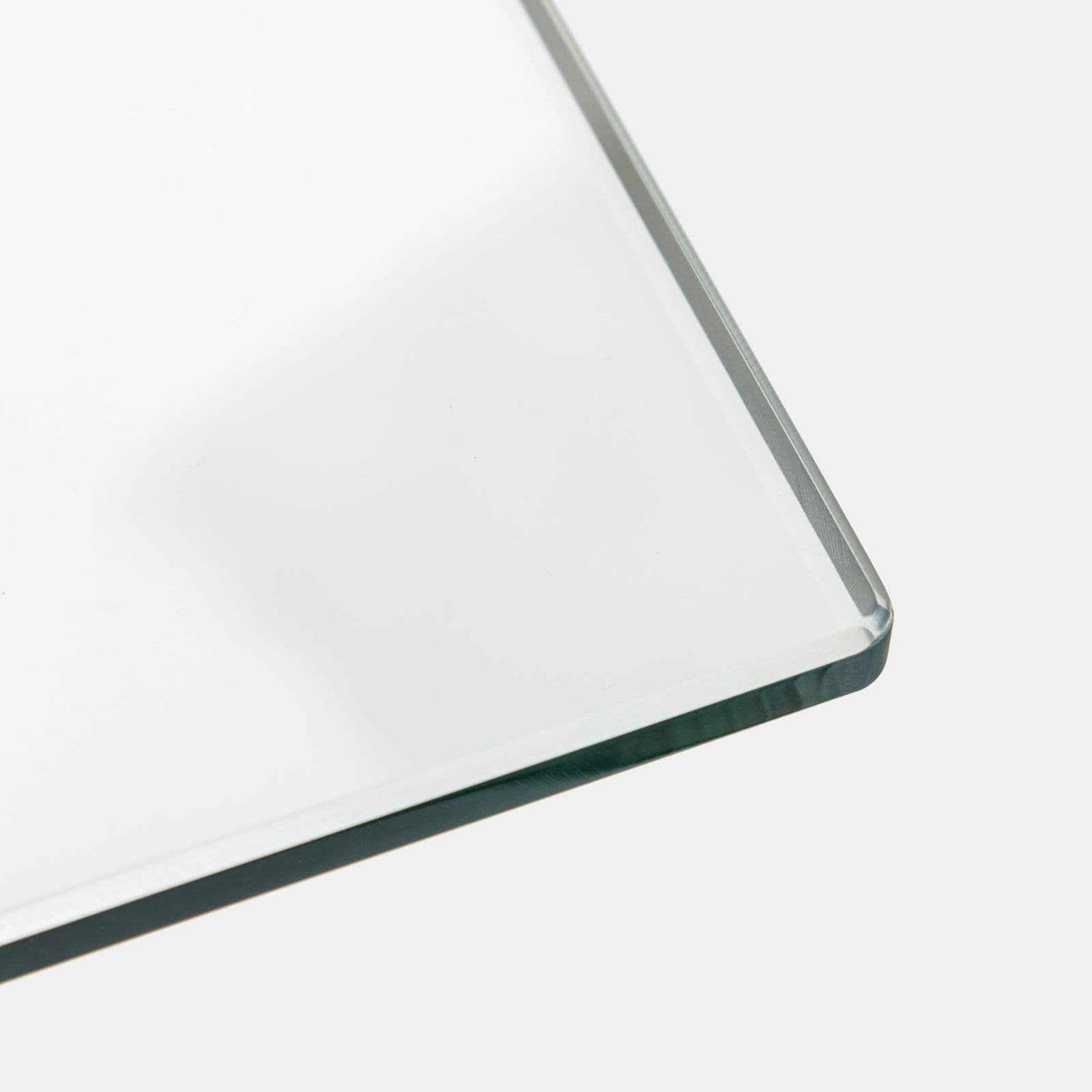 Scrivania 180x90 cm piano vetro temperato 10 mm e base in acciaio tortora - Masao XL