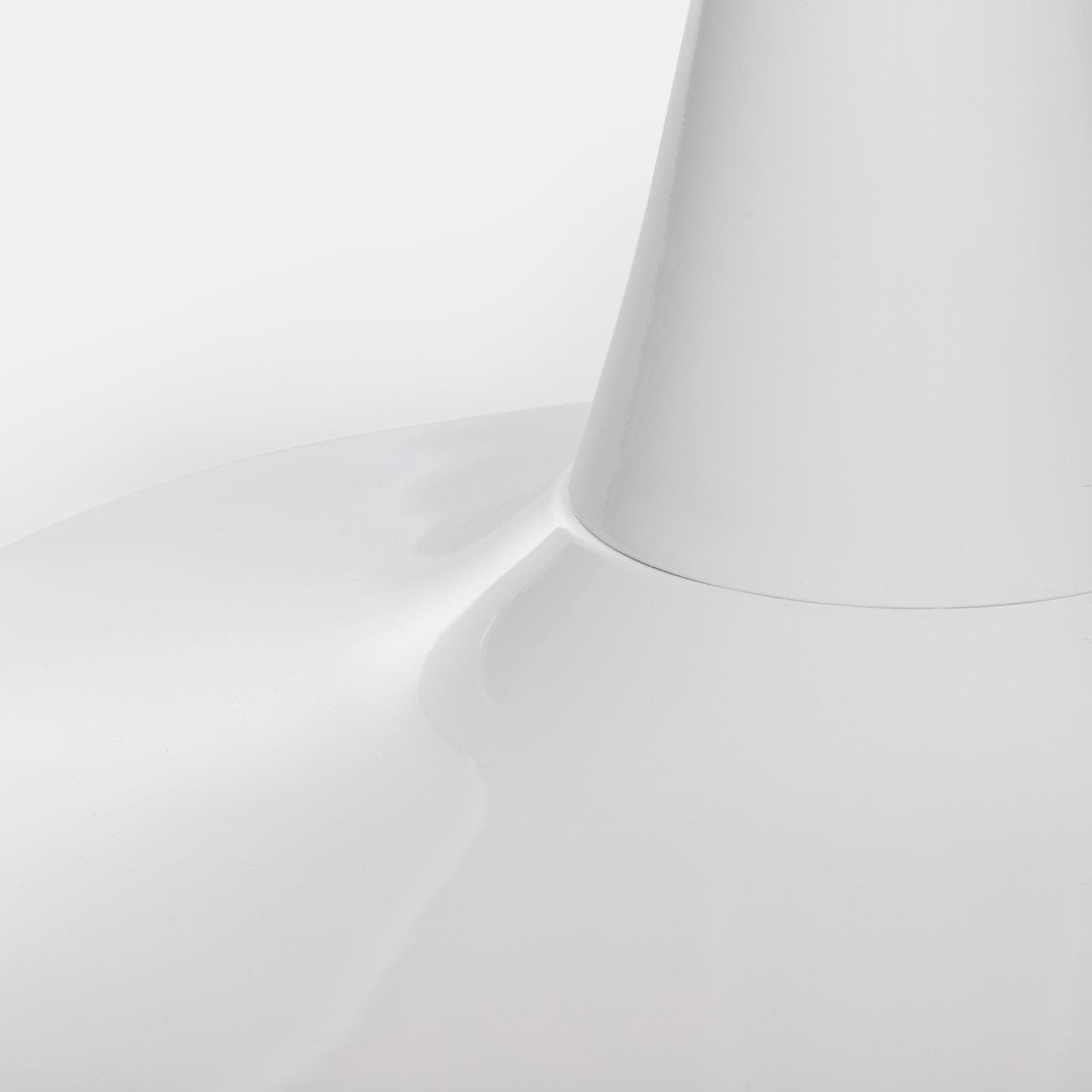 Tavolo tondo 100 cm in legno bianco opaco - Tulipano