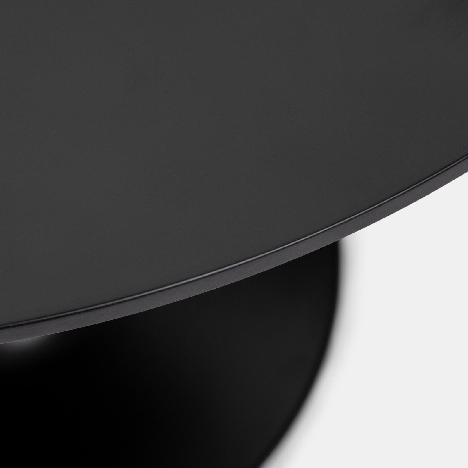 Tavolo tondo 100 cm in legno nero opaco - Tulipano