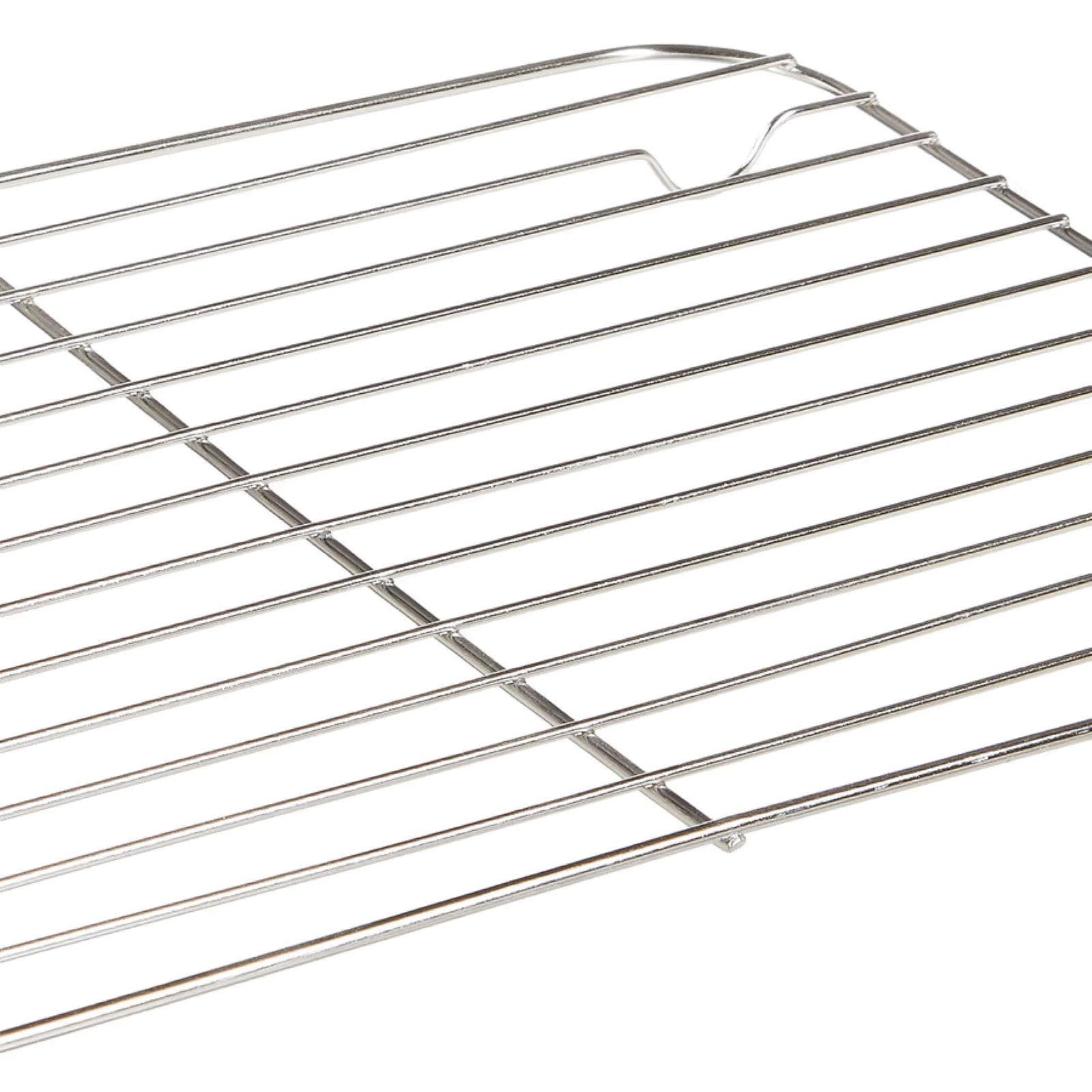 Teglia 42x39 cm per arrosti in acciaio grigio con griglia estraibile e manici