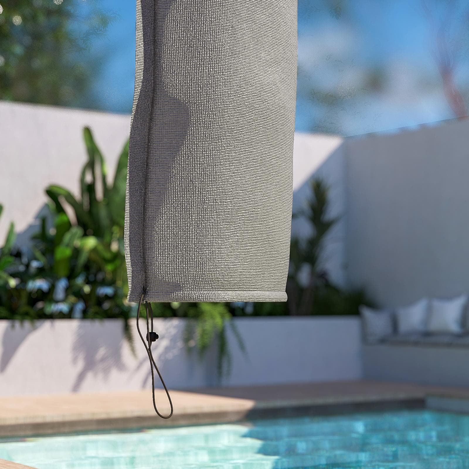Copertura protettiva ombrellone palo laterale in poliestere idrorepellente 290 h cm - Wakanda