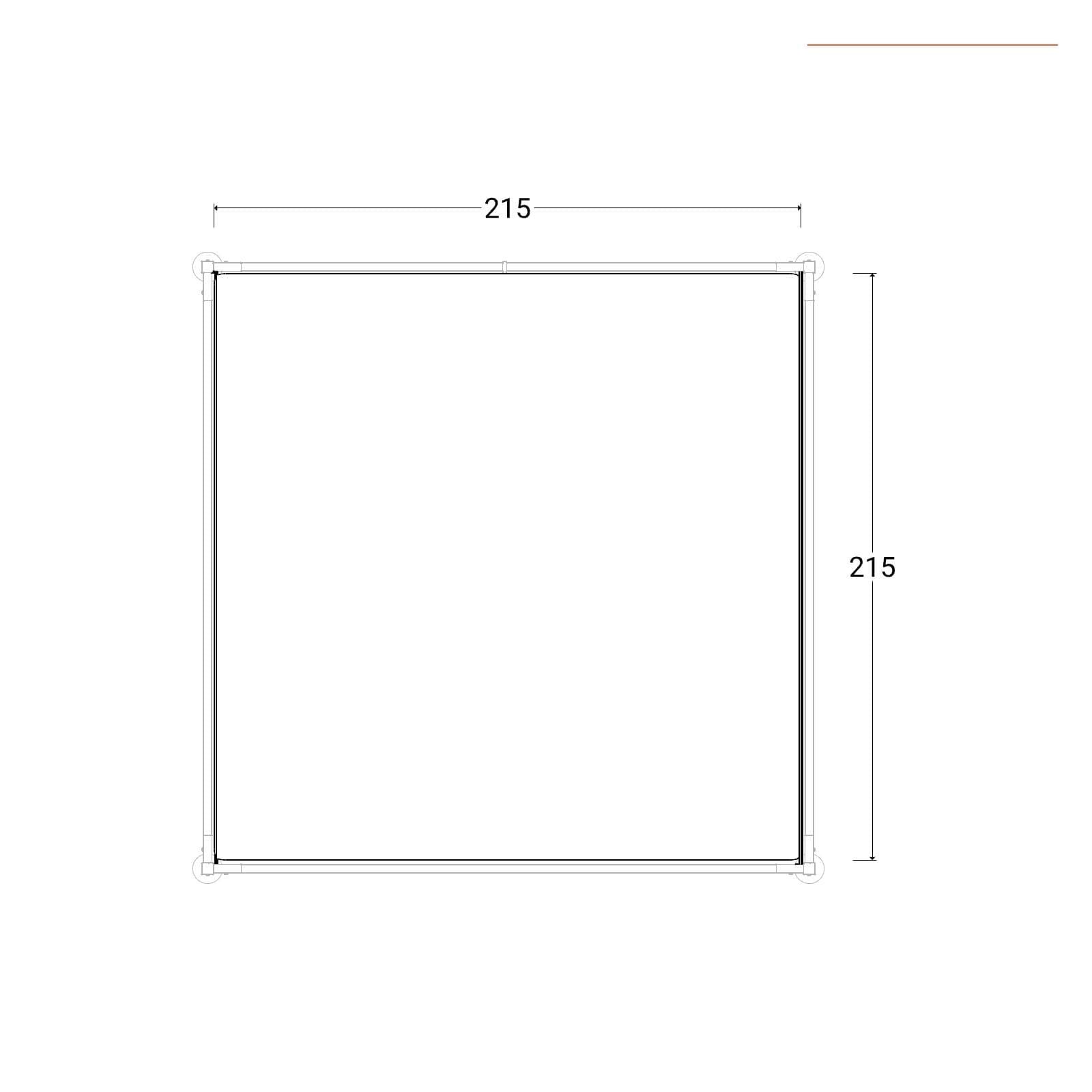 Telo di ricambio 2,15x2,15 m per gazebo Alicudi in poliestere grigio