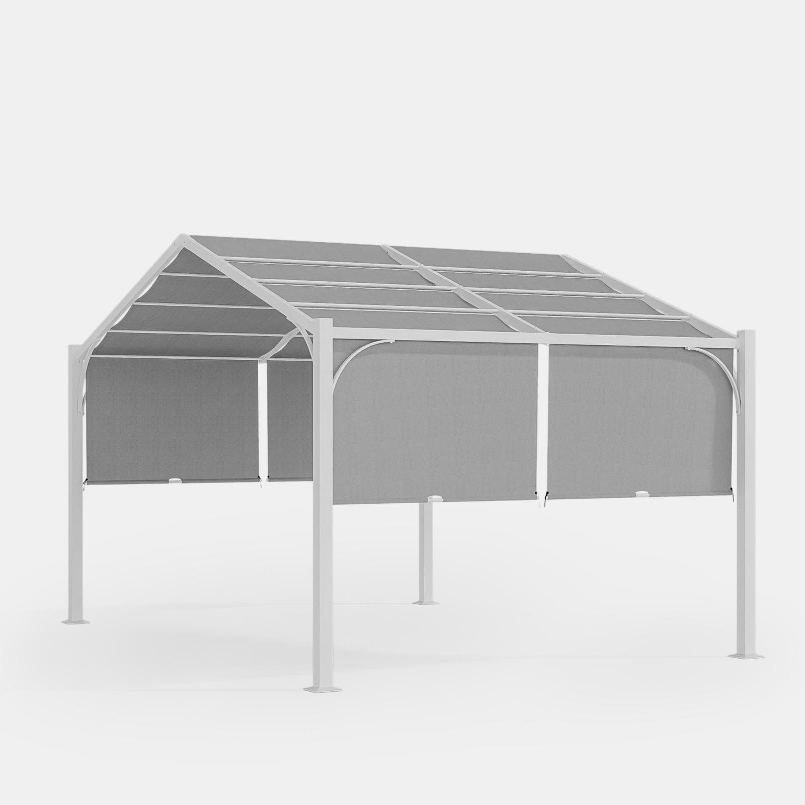 Telo di ricambio 3x4 m in poliestere grigio per gazebo Fulgore