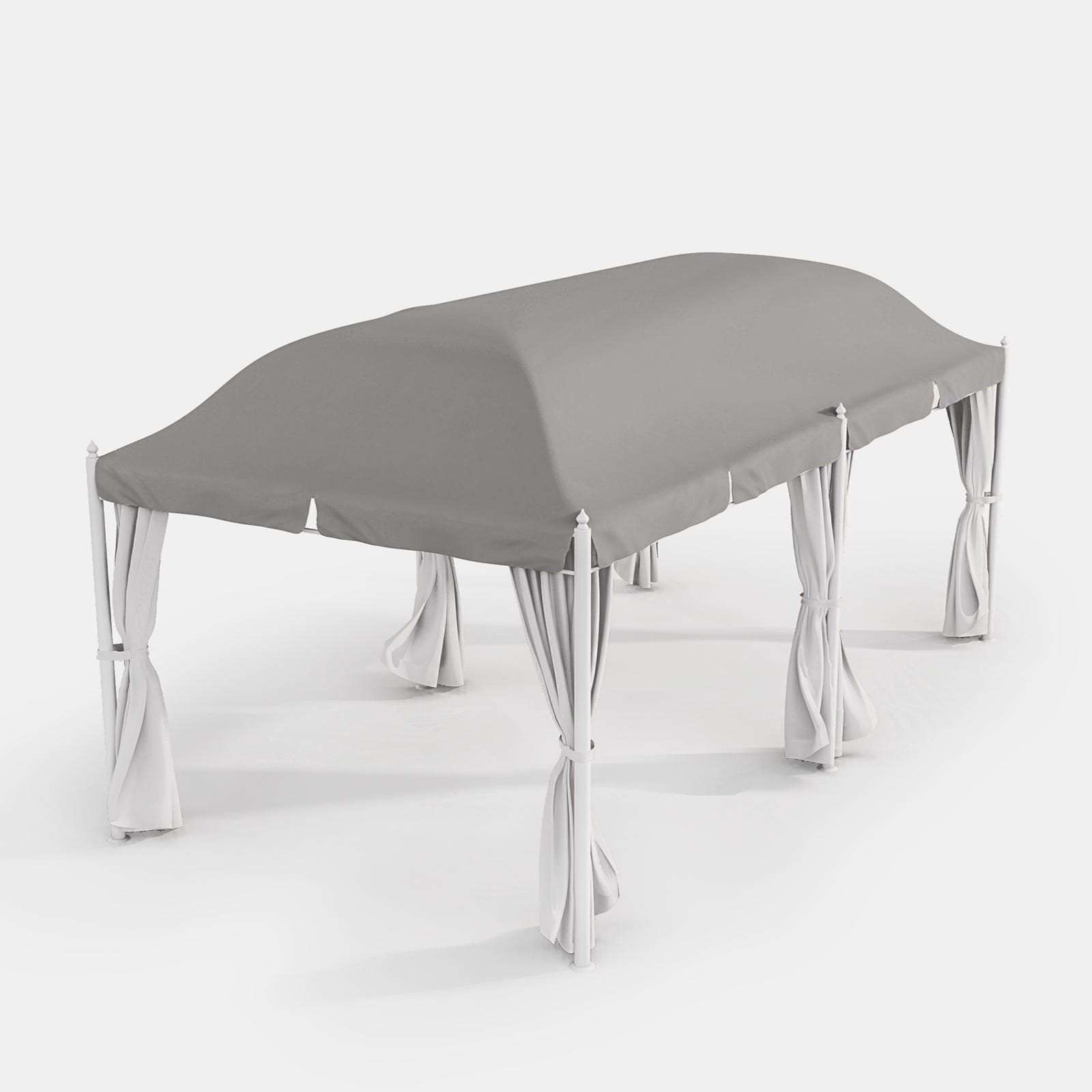 Telo di ricambio grigio per gazebo Tindari 3x5,9 m