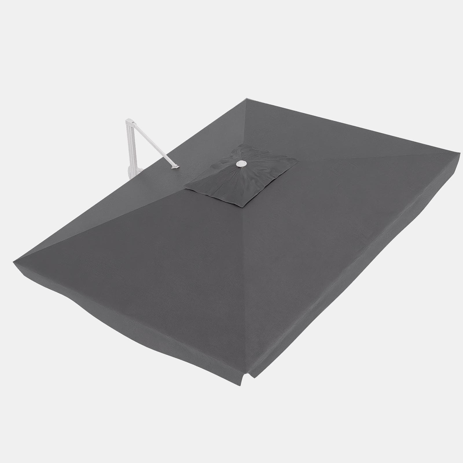 Telo di ricambio 4x3 m grigio con flap per ombrellone Portos