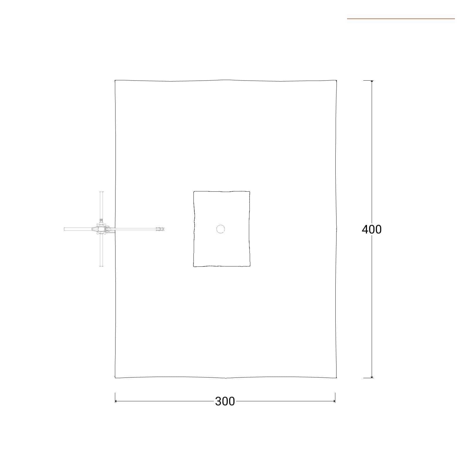 Telo di ricambio antracite per ombrellone Lipari 3x4 m