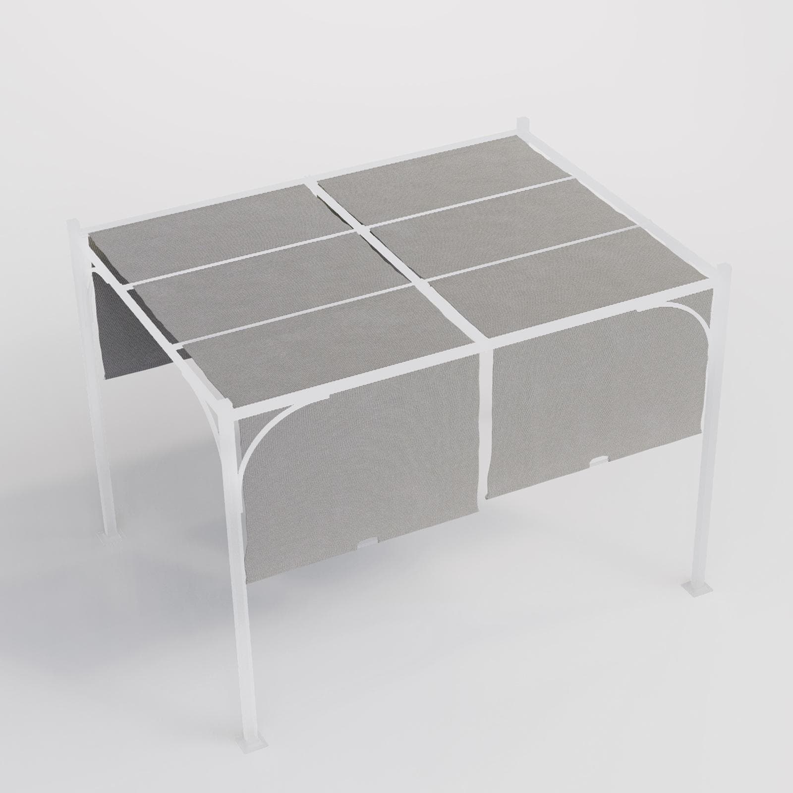 Telo di ricambio grigio 2x3 m per gazebo con tetto scorrevole - Edvige