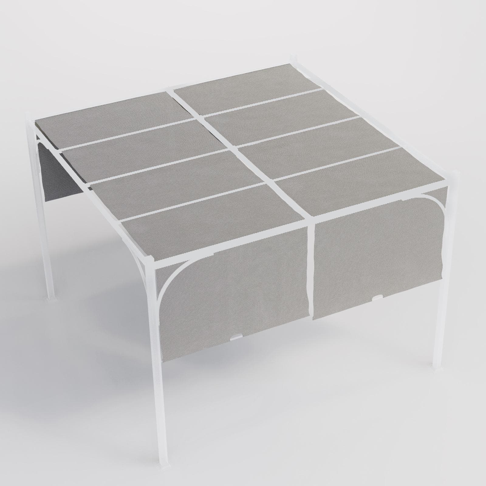 Telo di ricambio 4x4 m grigio per gazebo con tetto scorrevole - Edvige