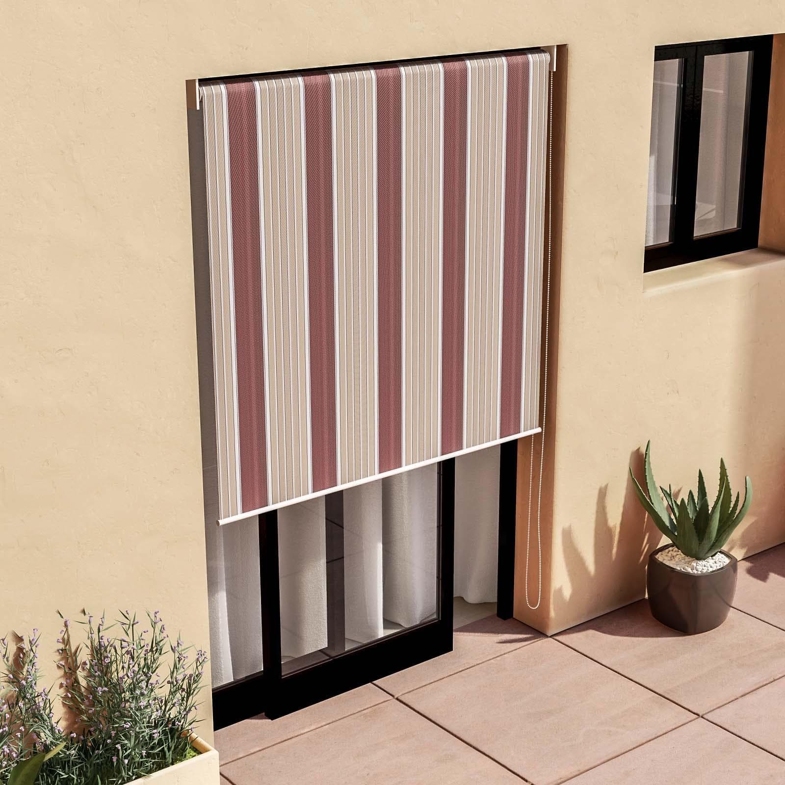 Tenda da sole a caduta verticale 150x250h cm bordeaux a righe