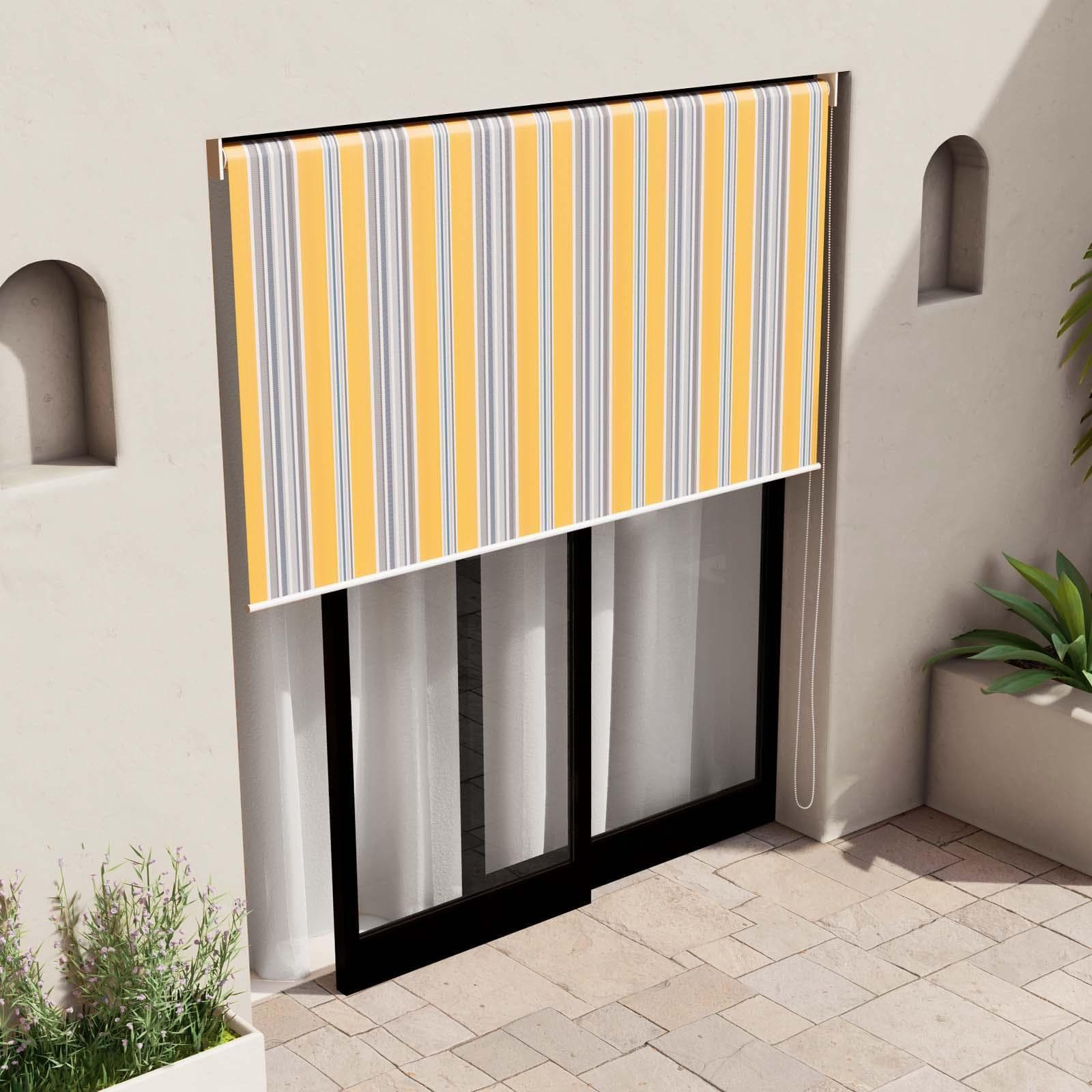 Tenda da sole a caduta verticale 200x250h cm gialla a righe