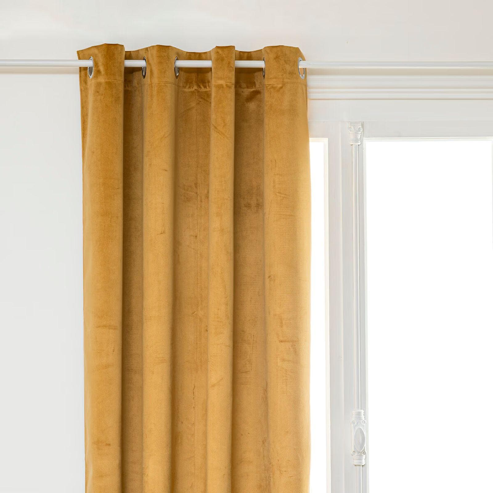 Tenda oscurante 140x260h cm in velluto ocra - Tanay