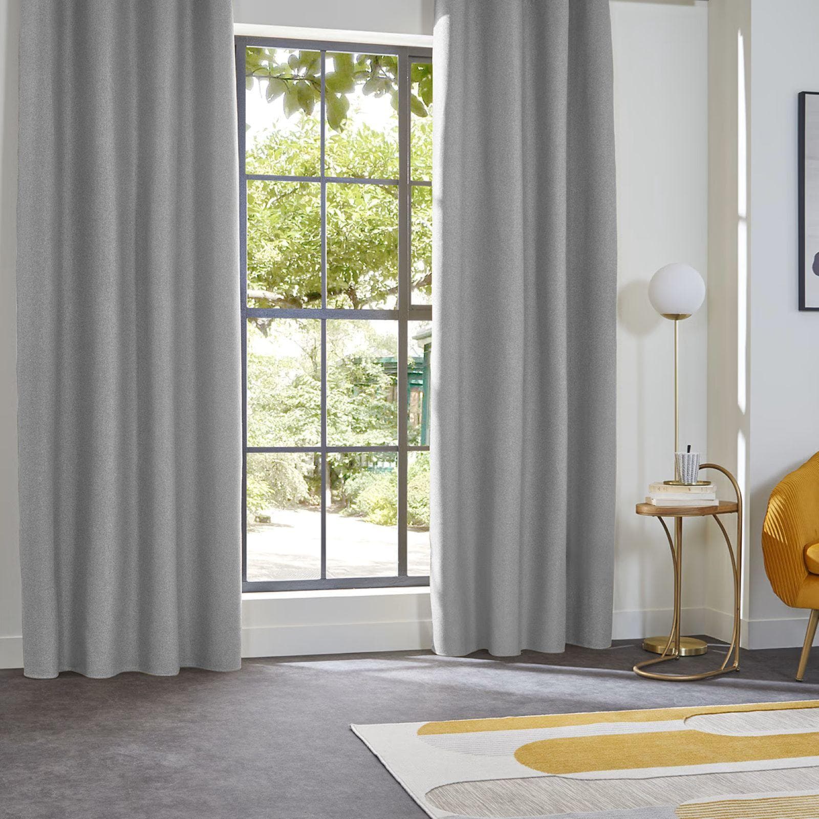 Tenda oscurante e isolante 140x260h cm in tessuto jacquard grigio - Tikala