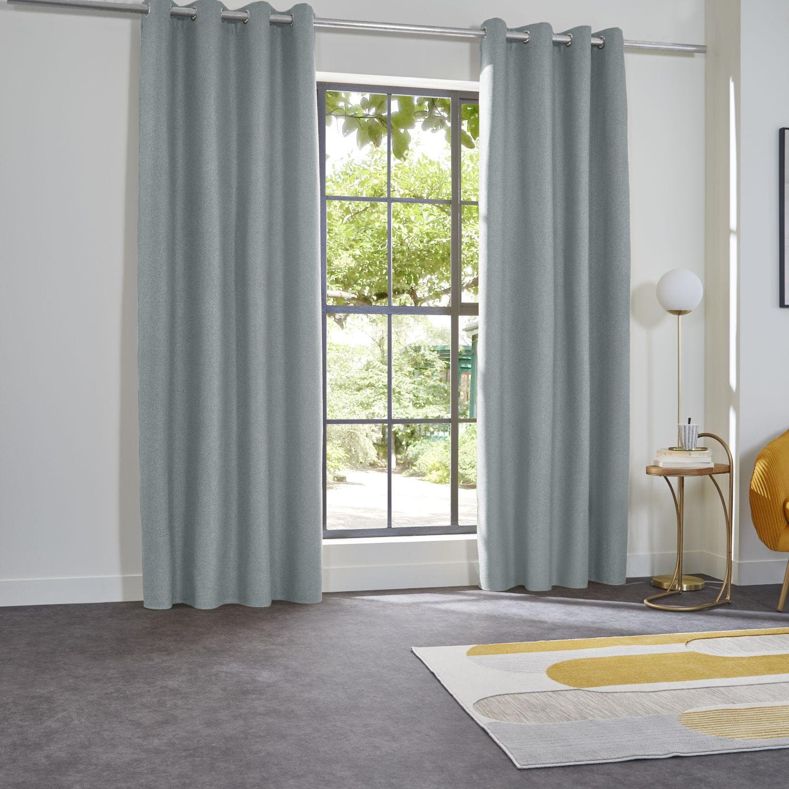 Tenda oscurante e isolante 140x260h cm in tessuto jacquard verde celadon - Tikala