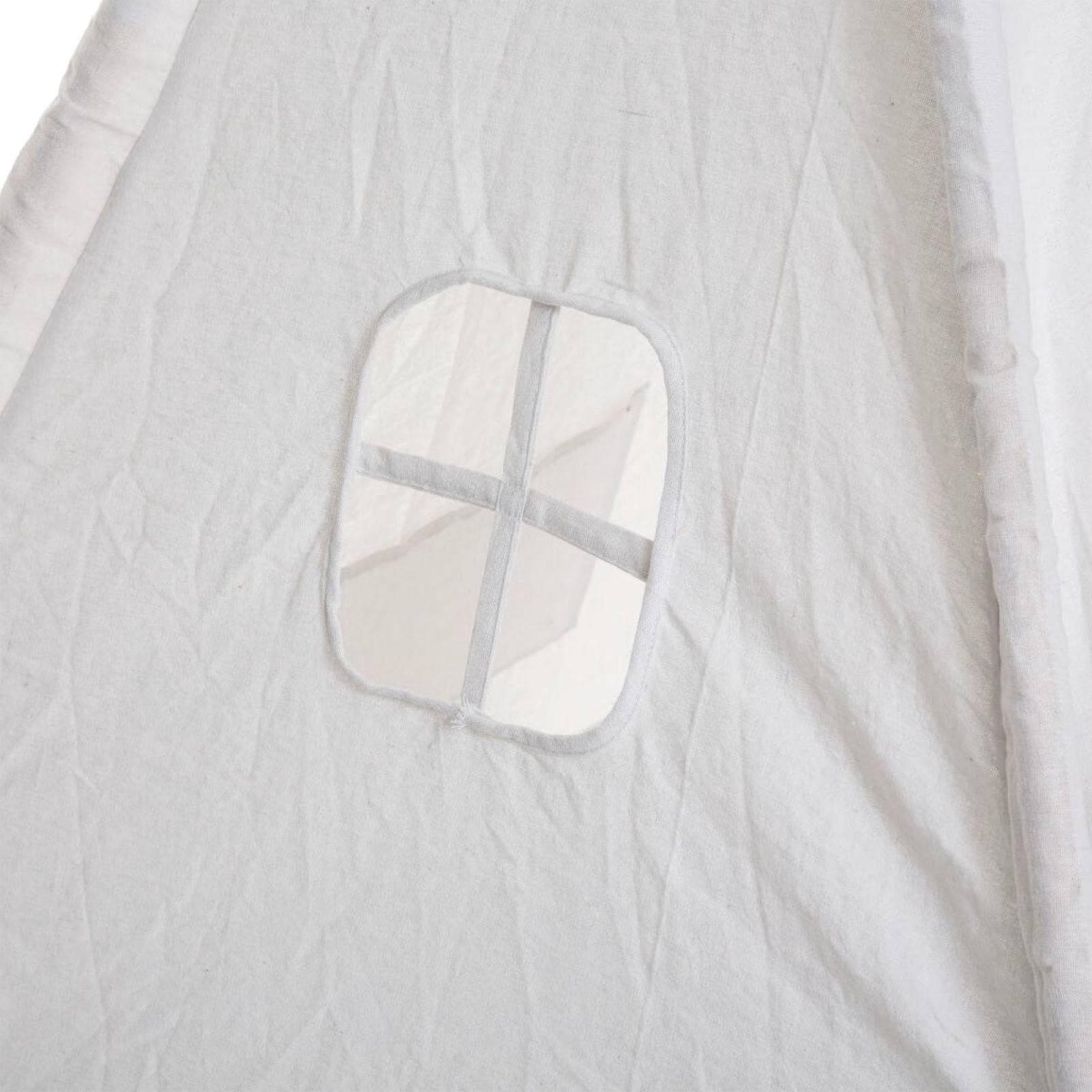 Tenda per bambini 160h cm in tessuto bianco e legno - Kids