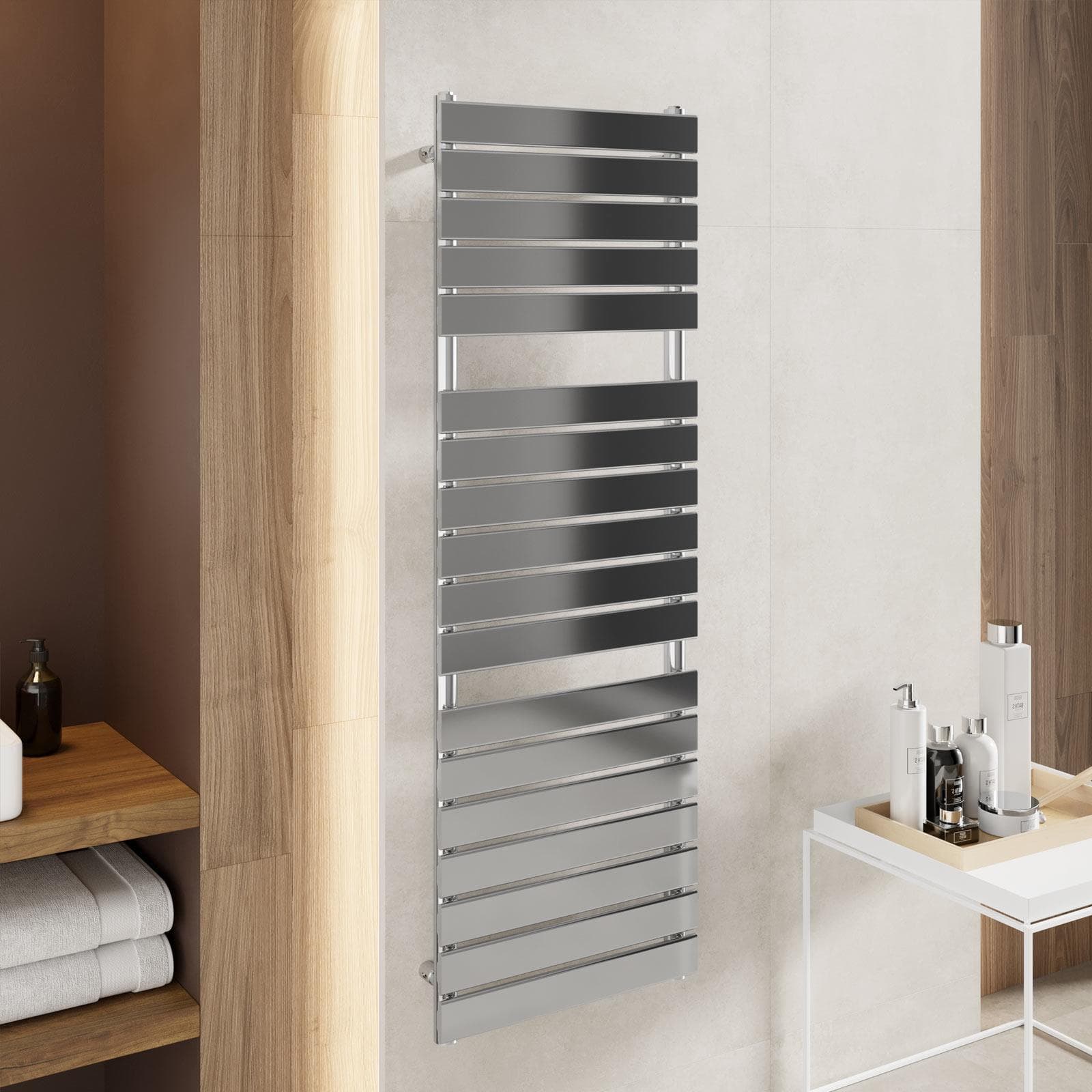 Termoarredo a tubo piatto 1500x500 mm cromato - Melfi