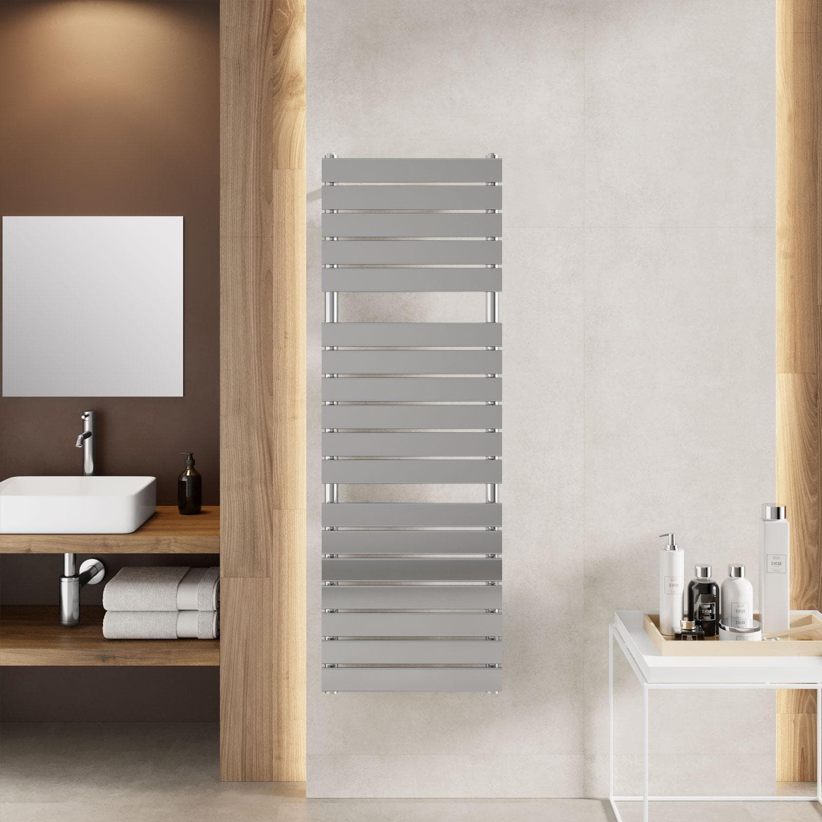 Termoarredo a tubo piatto 1500x500 mm cromato - Melfi