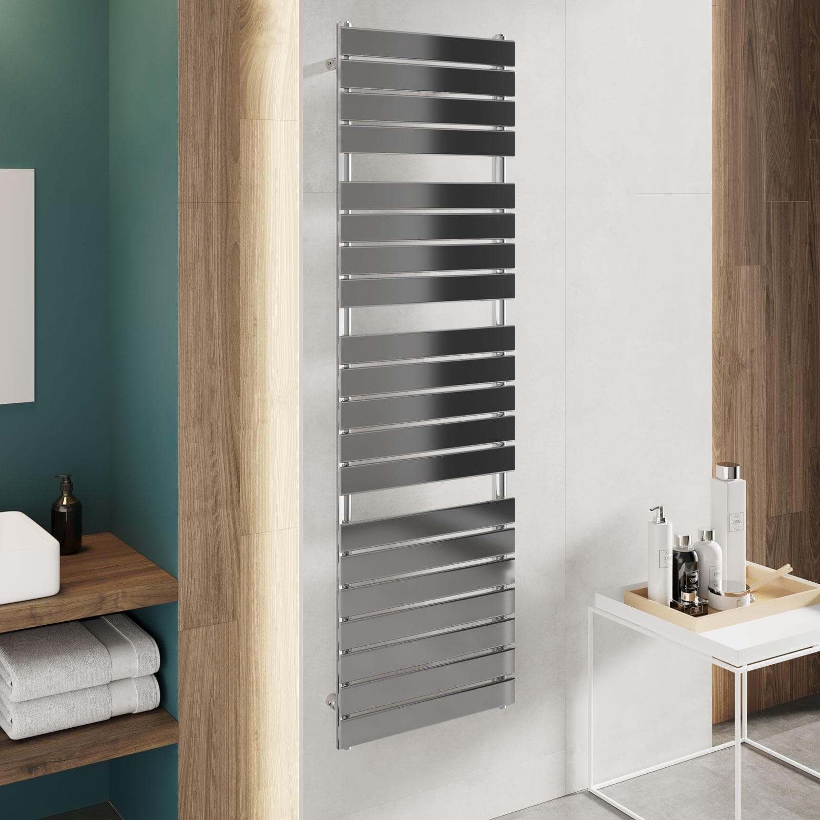 Termoarredo a tubo piatto 1700x500 mm cromato - Melfi