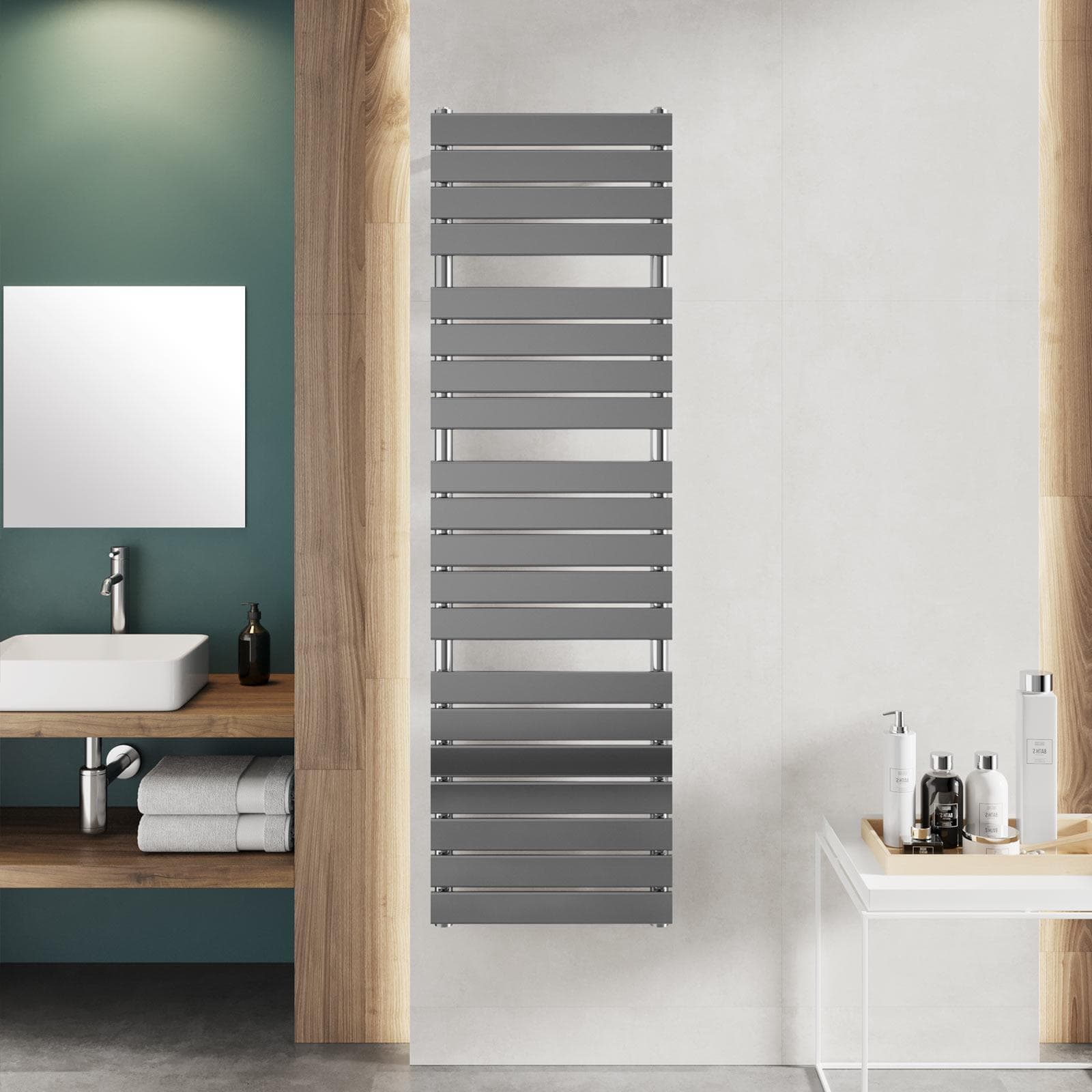 Termoarredo a tubo piatto 1700x500 mm cromato - Melfi