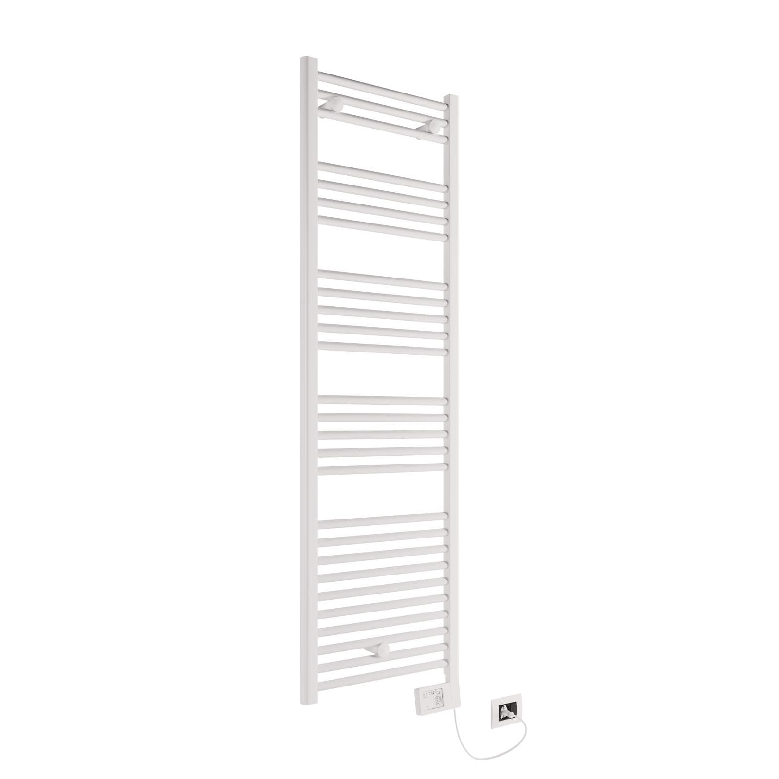 Termoarredo elettrico 1600x500 mm potenza 750W termostato bianco- E-Bormio di Lazzarini