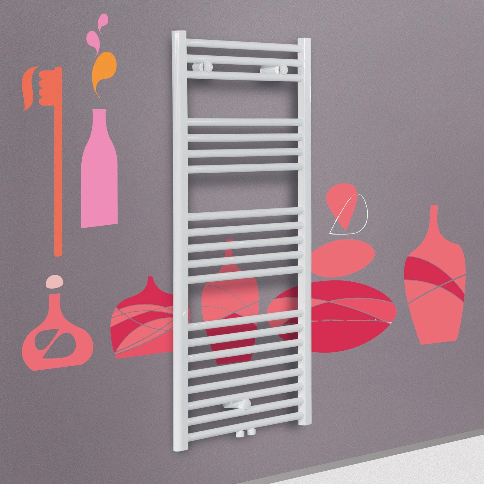 Termoarredo elettrico 1785x600 mm potenza 1000W bianco - Bolzano di Lazzarini