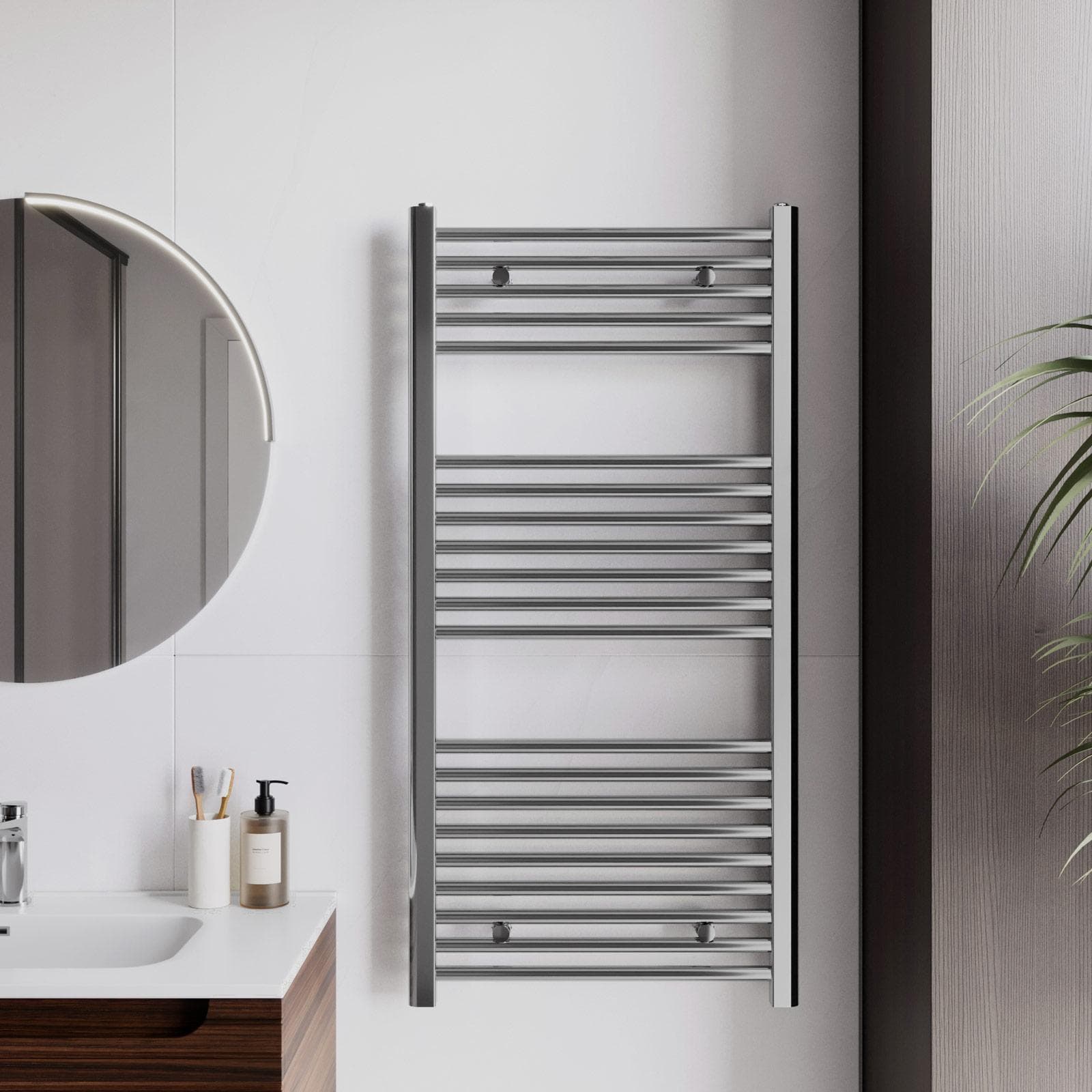 Termoarredo scaldasalviette 1120x600 cromato interasse 550 mm - Alpina