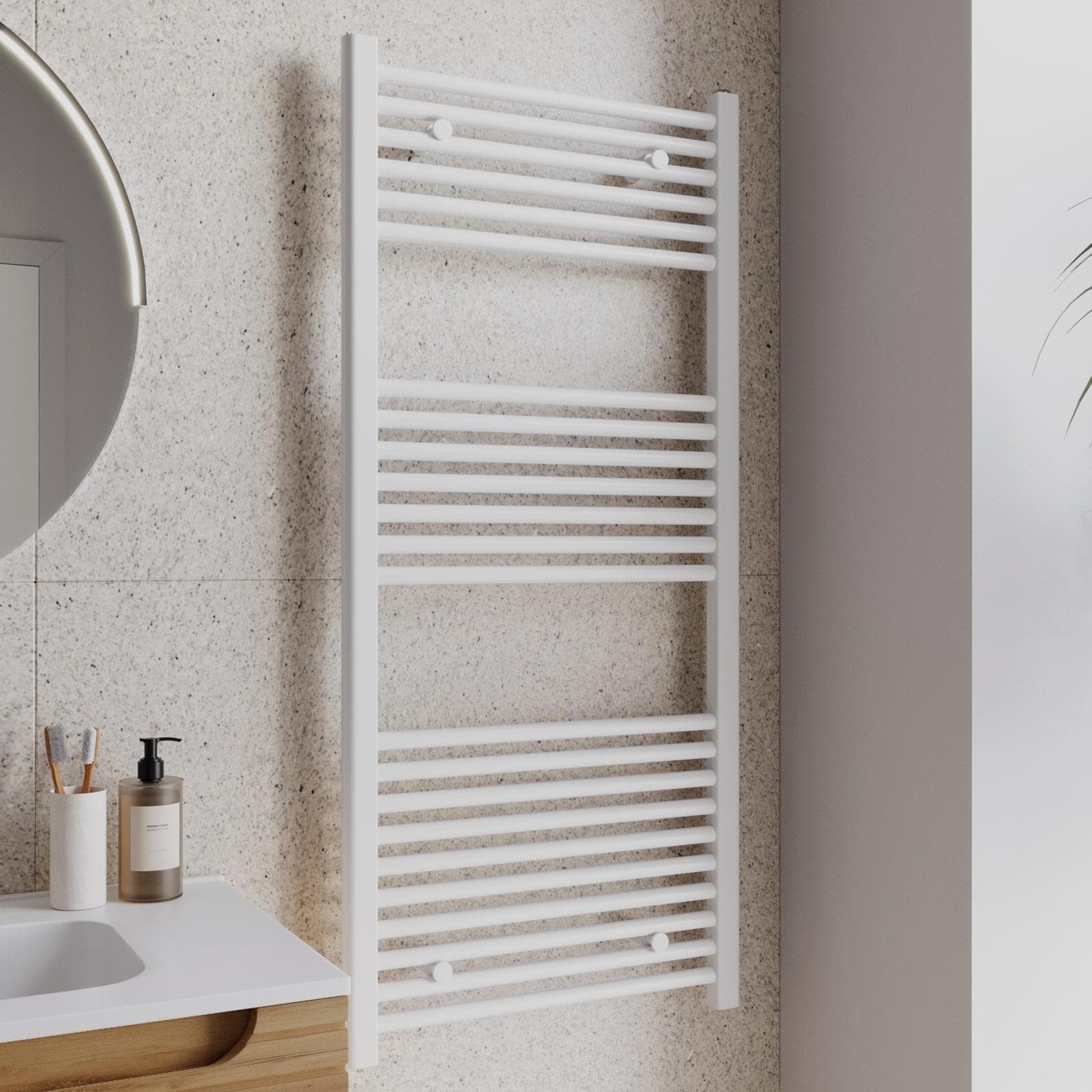 Termoarredo scaldasalviette 1200x450 bianco interasse 400 mm - Alpina