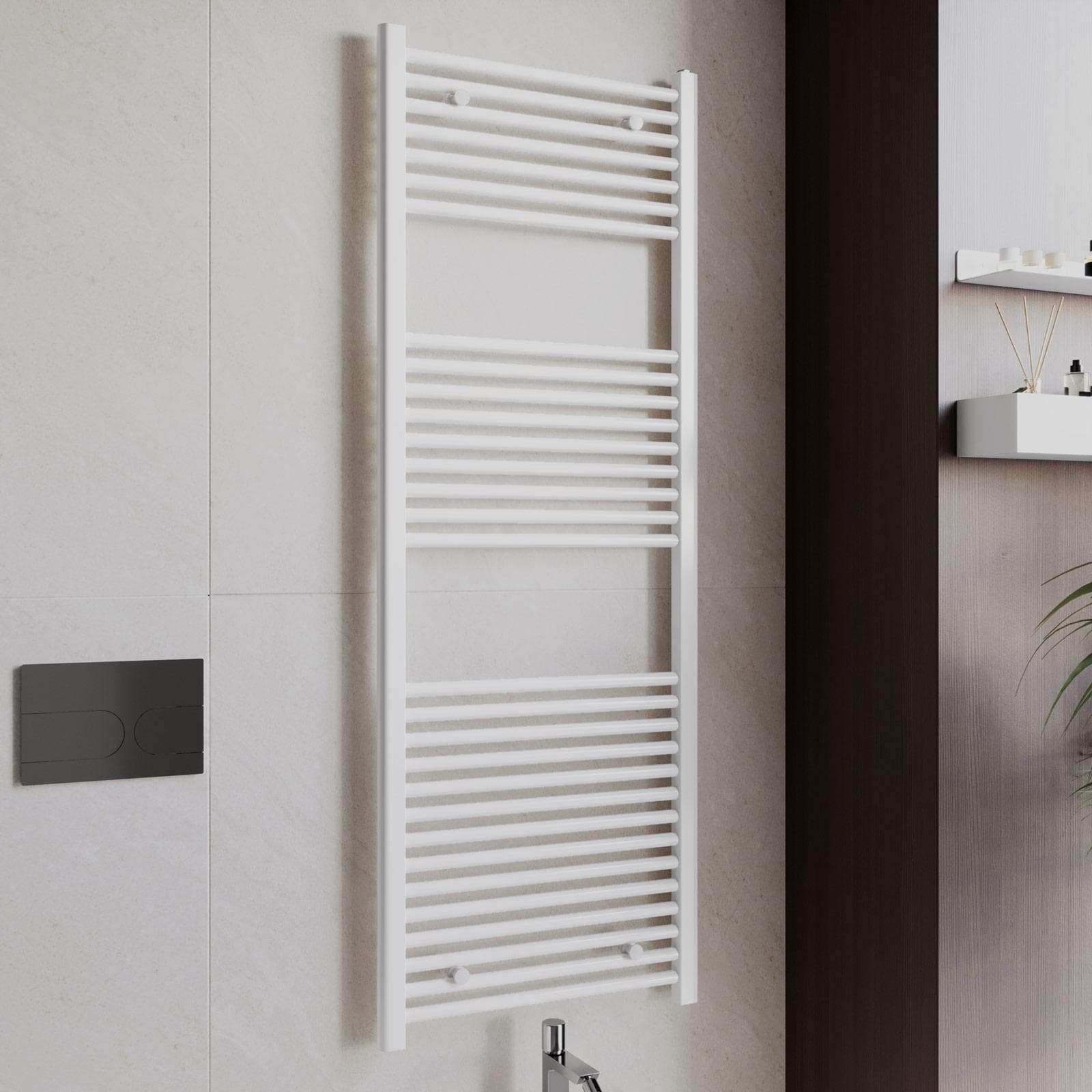Termoarredo scaldasalviette 1500x450 bianco interasse 400 mm - Alpina