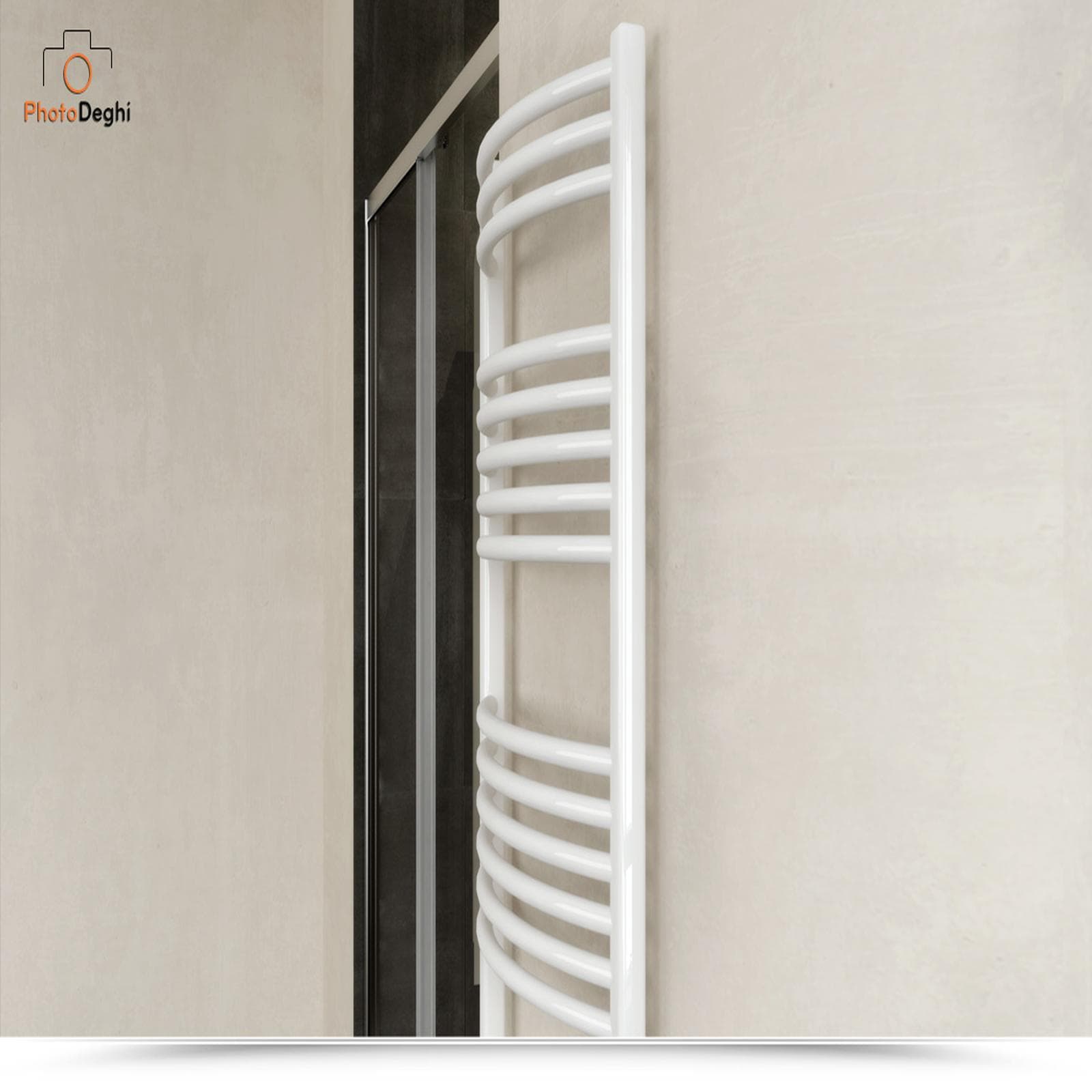 Termoarredo scaldasalviette 1500x500 bianco curvo interasse 450 mm - Alpina