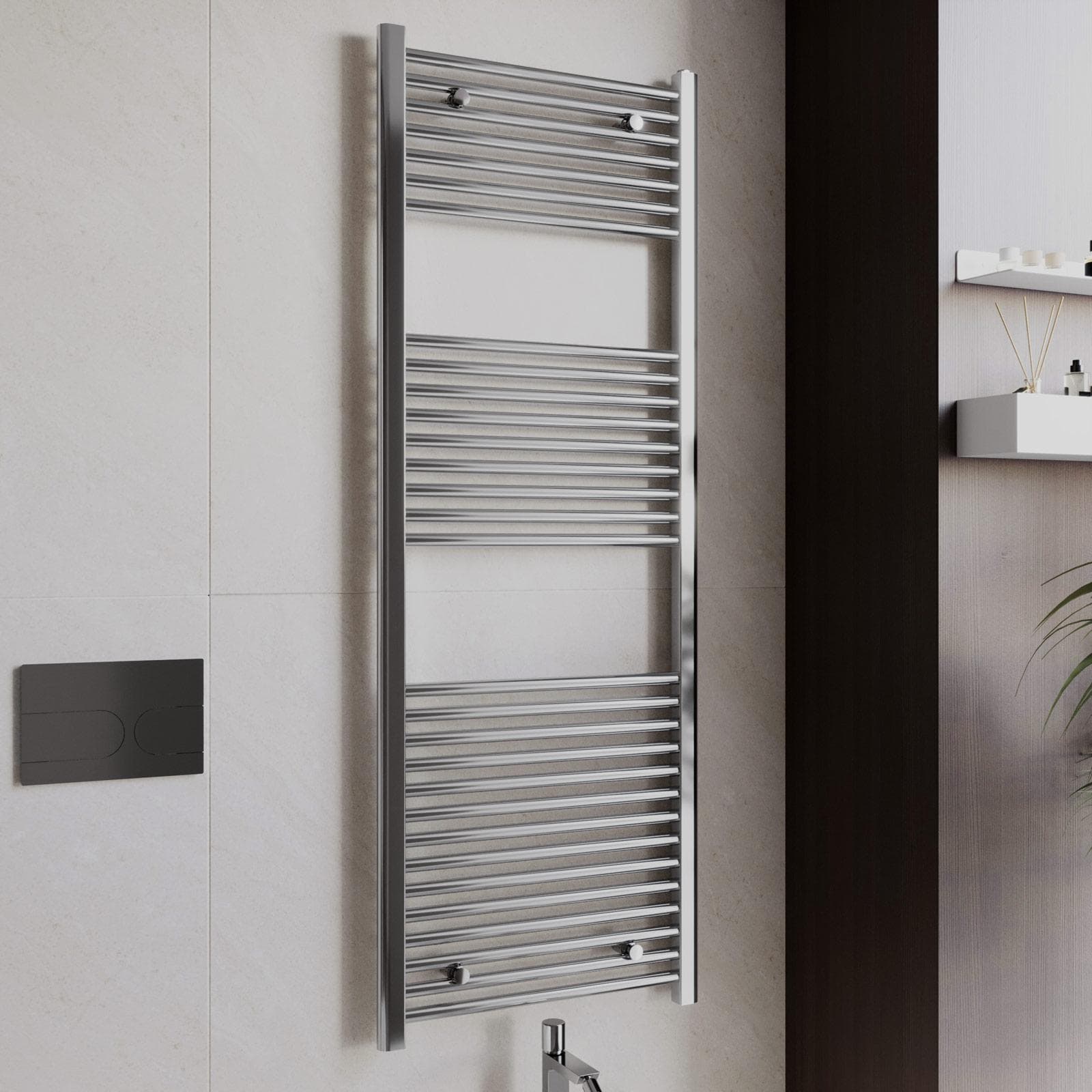 Termoarredo scaldasalviette 1500x500 cromato interasse 450 mm - Alpina