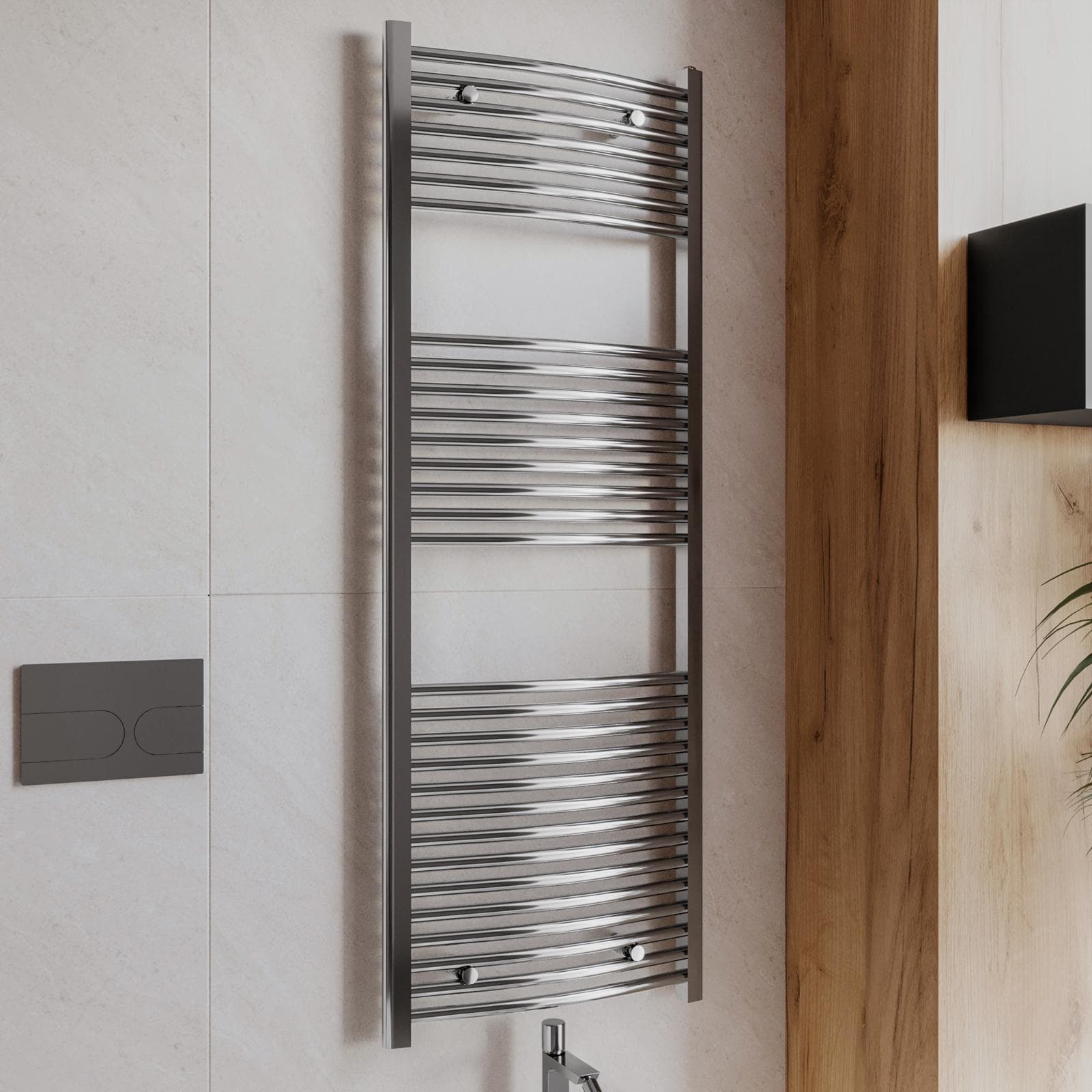 Termoarredo scaldasalviette 1500x550 cromo interasse 500 mm - Alpina