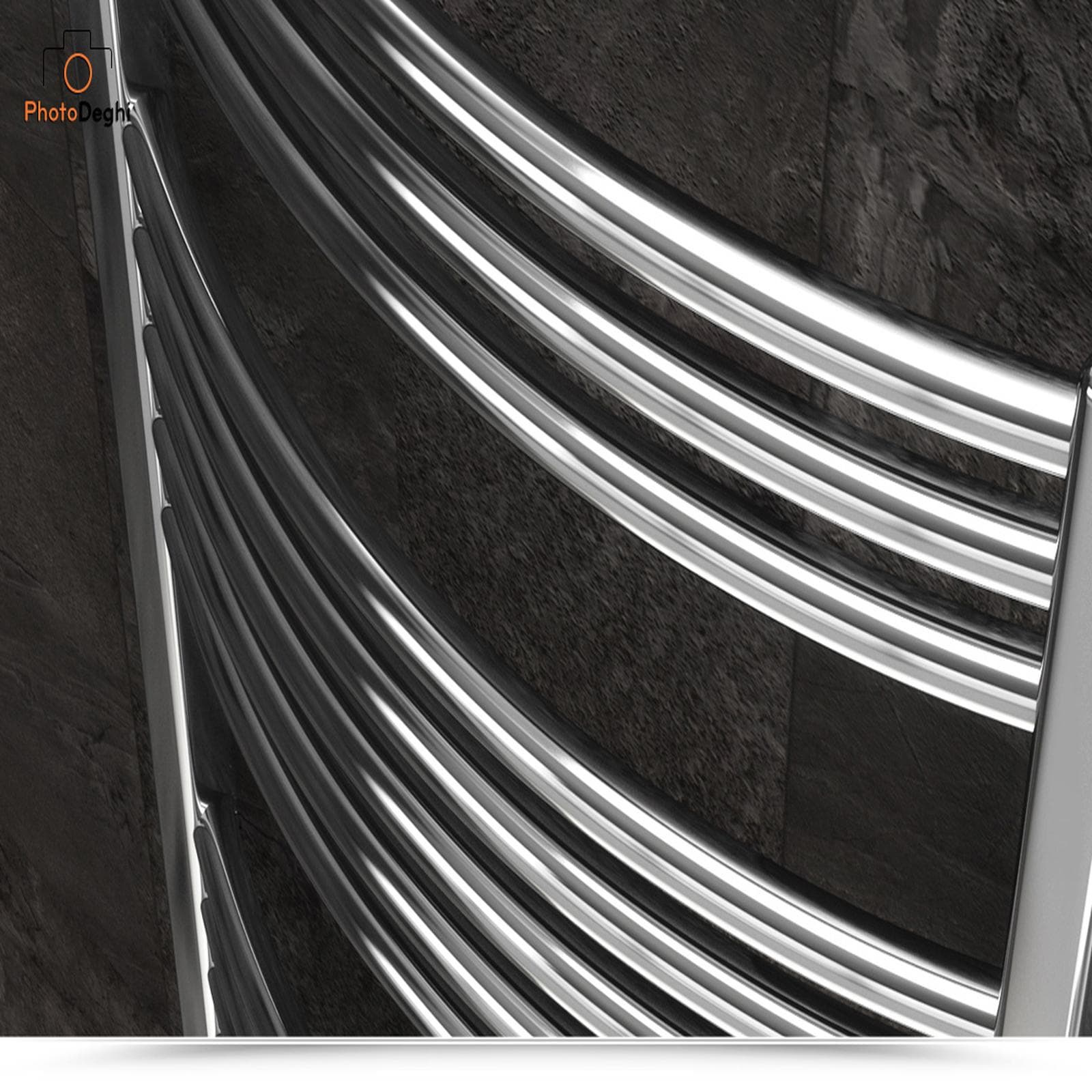 Termoarredo scaldasalviette 1500x600 cromato curvo interasse 550 mm - Alpina