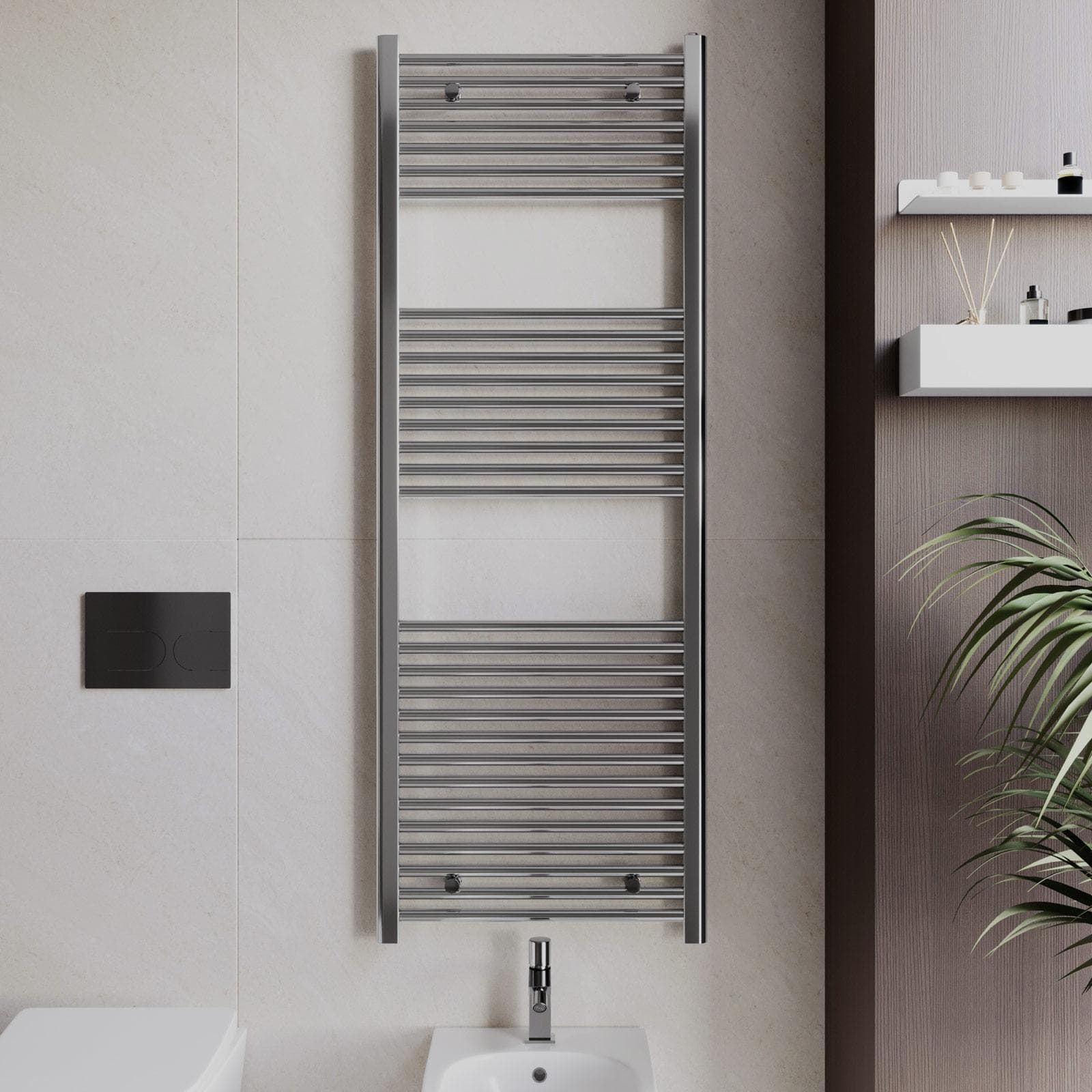 Termoarredo scaldasalviette 1500x600 cromo interasse 550 mm - Alpina
