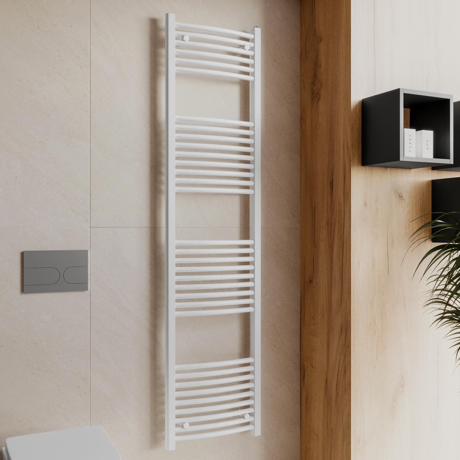 Termoarredo scaldasalviette 1800x550 bianco curvo interasse 500 mm - Alpina